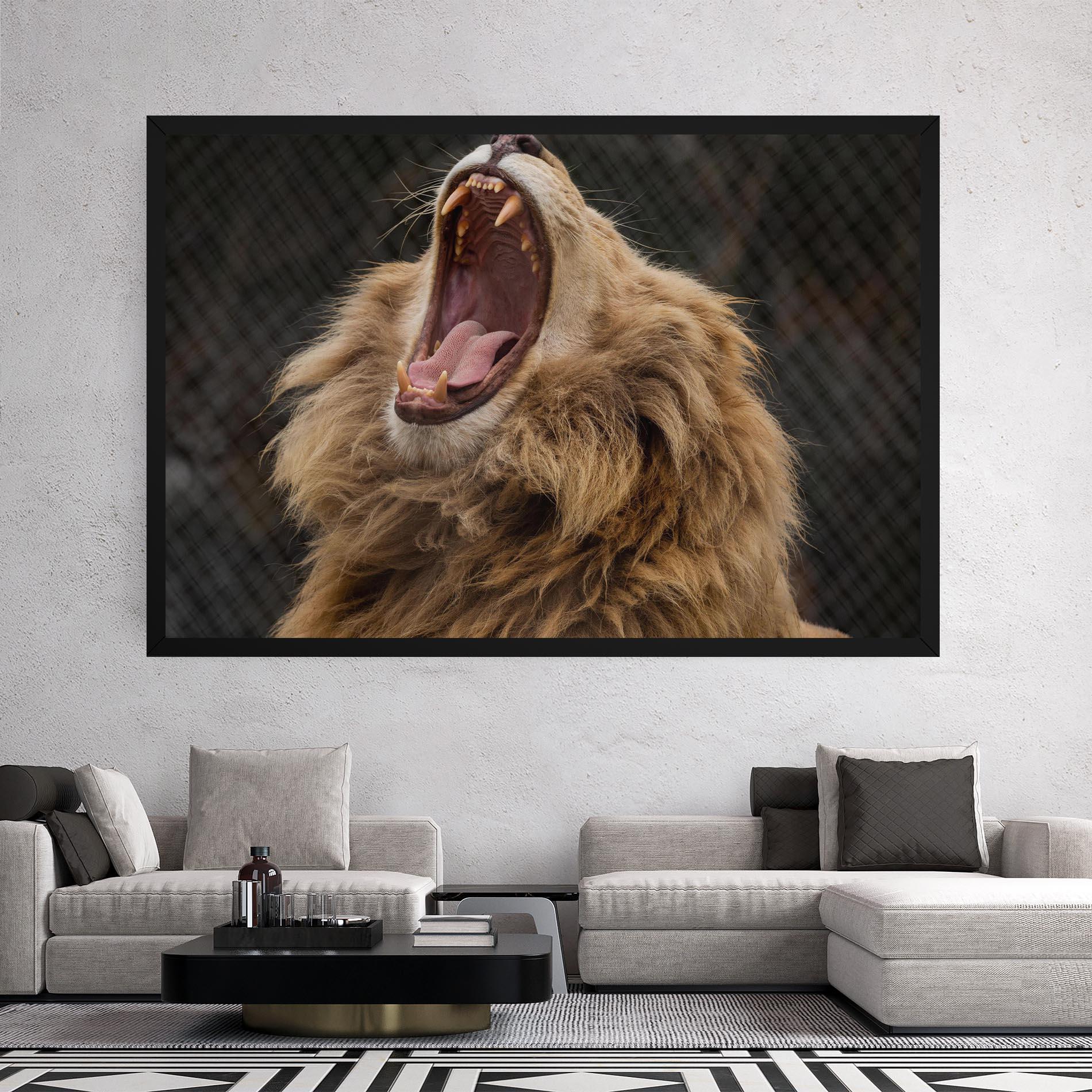 Vászonkép Angry Lion mockup 2