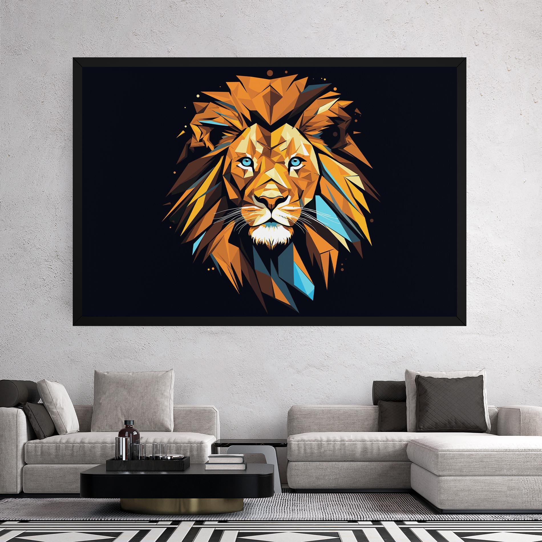Vászonkép Pop Art Lion mockup 2