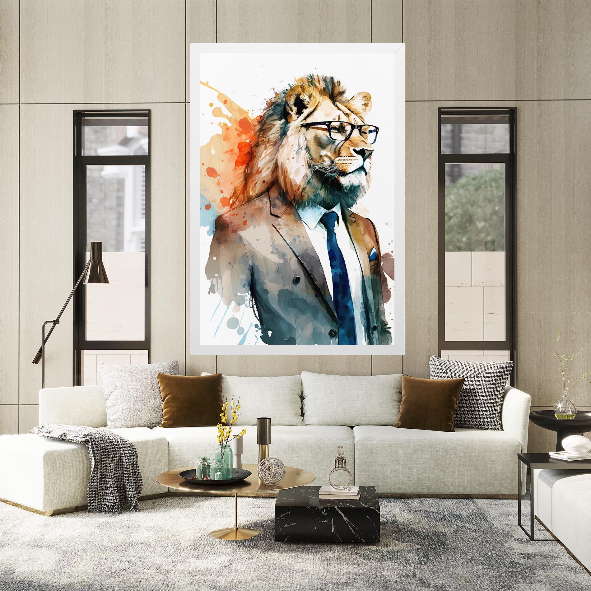 Vászonkép Brown Suit Lion mockup 2