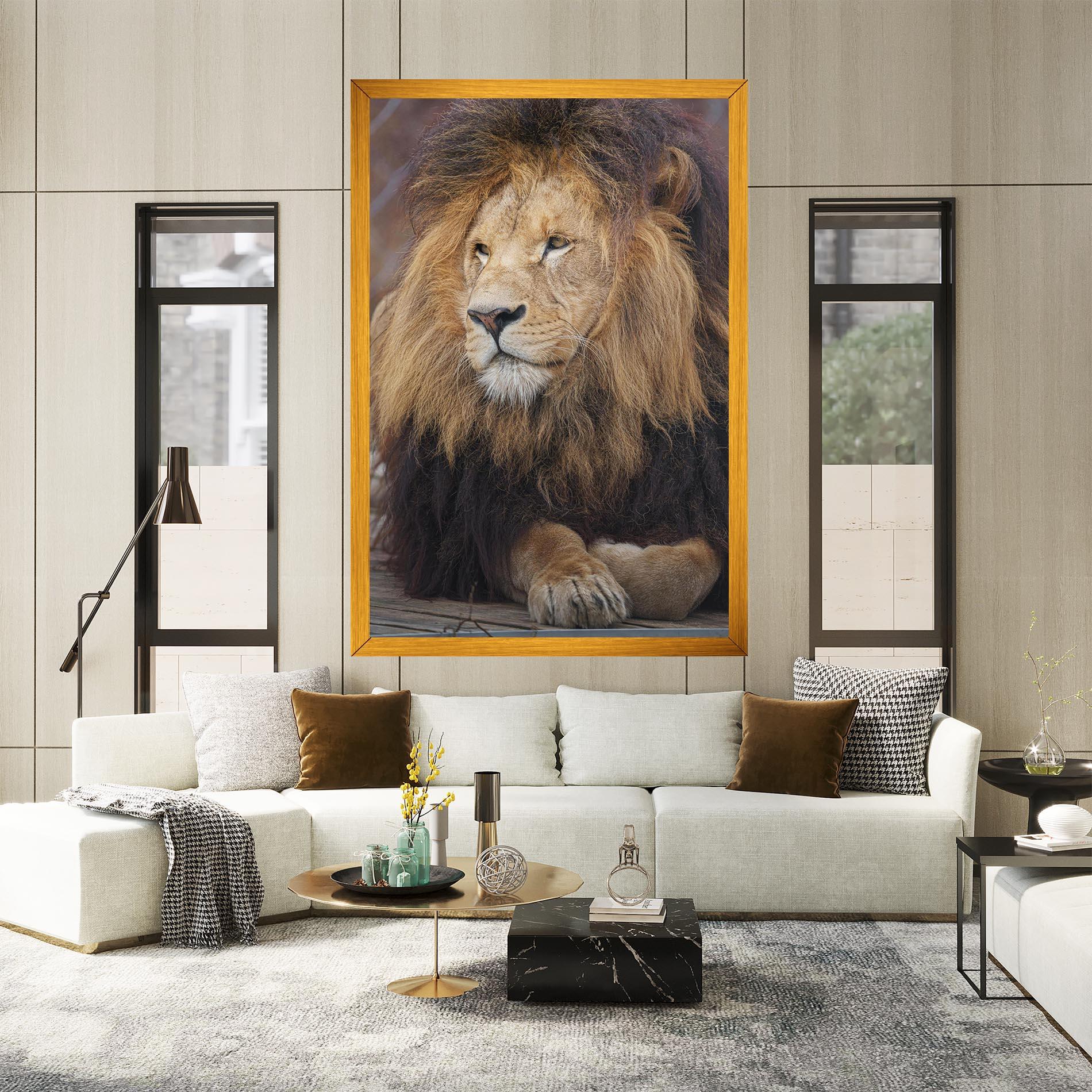 Vászonkép Lion Chilling mockup 2