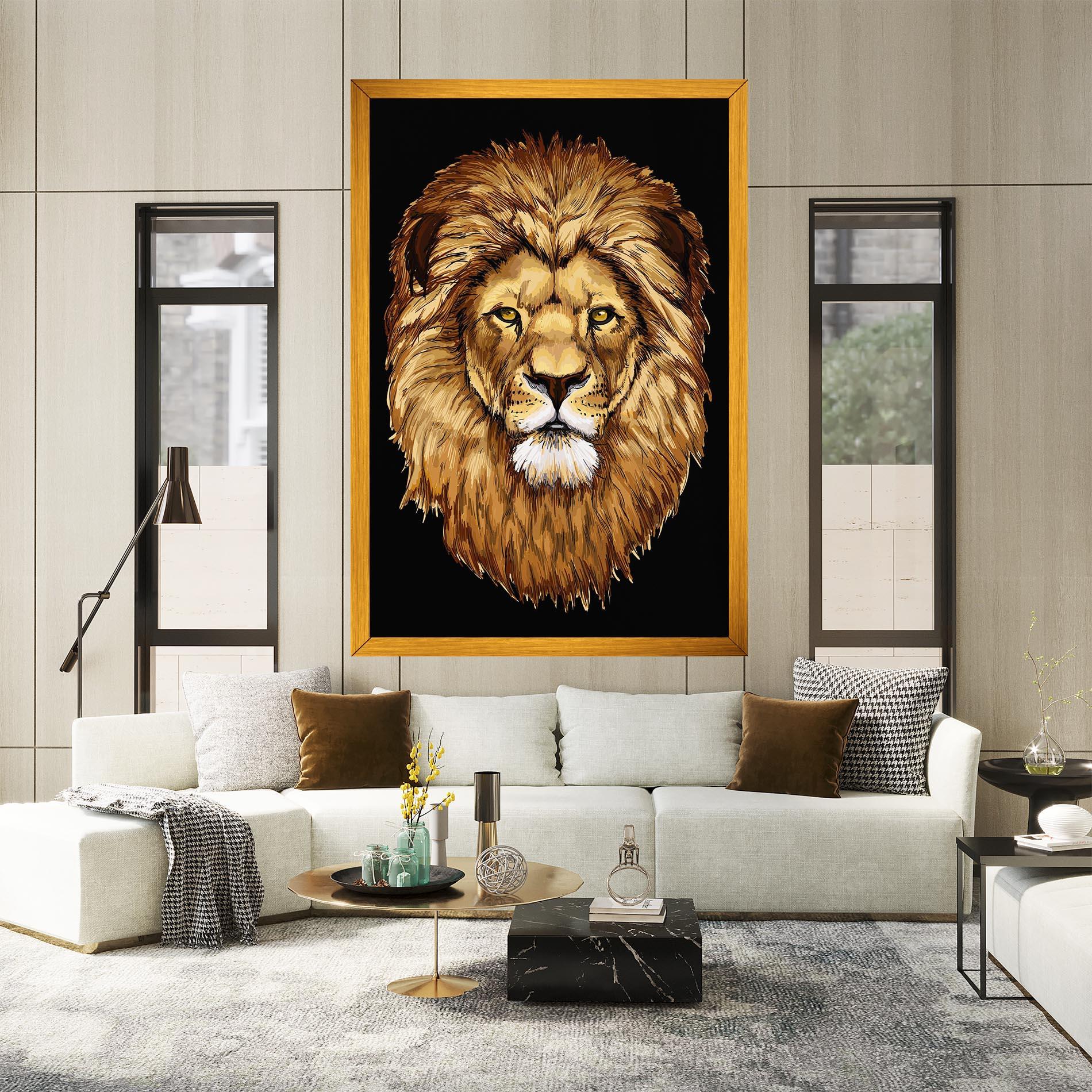 Vászonkép Lion Head mockup 2