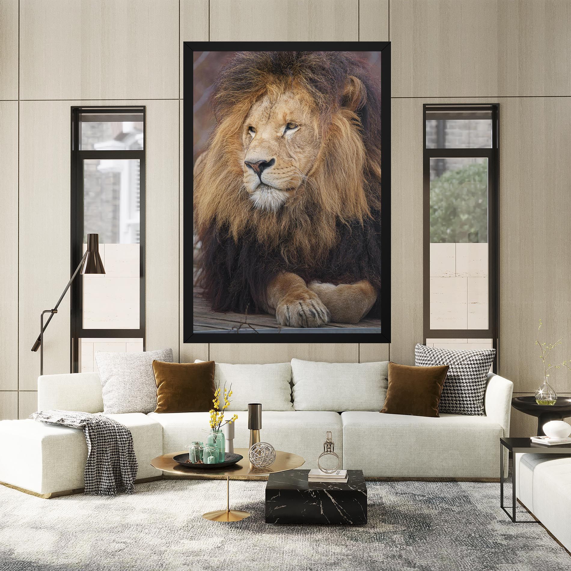 Lion Chilling mockup 2