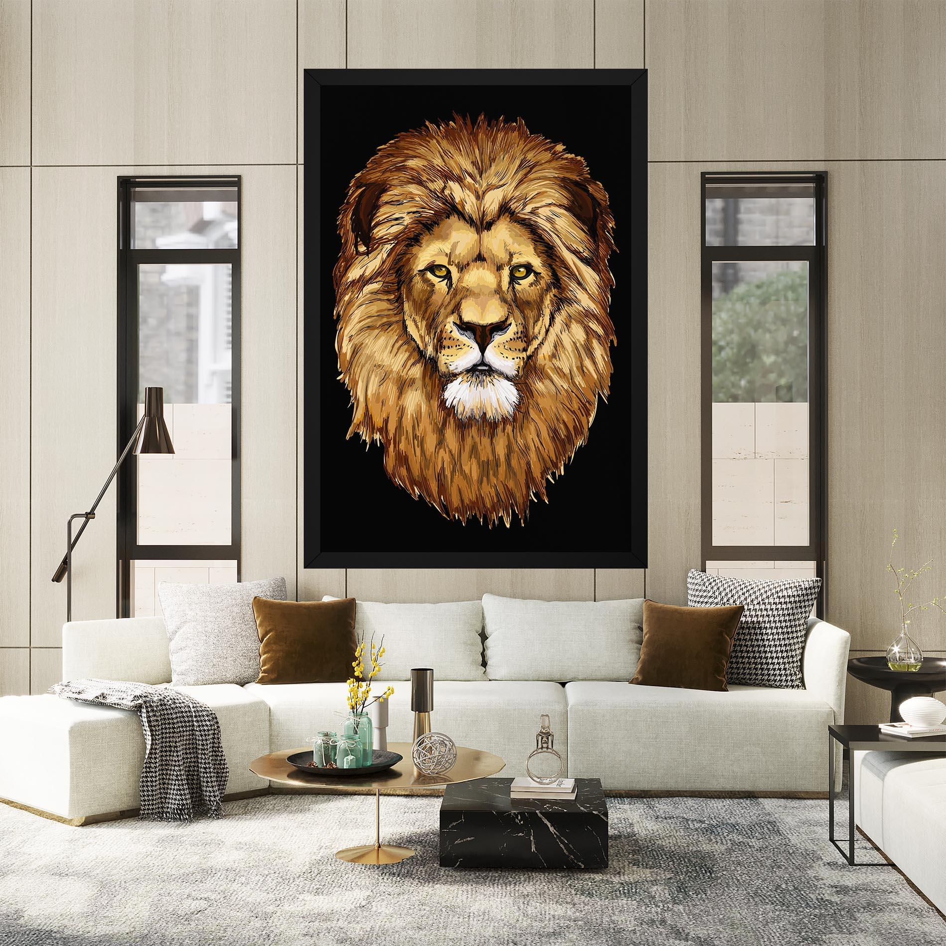 Vászonkép Lion Head mockup 2