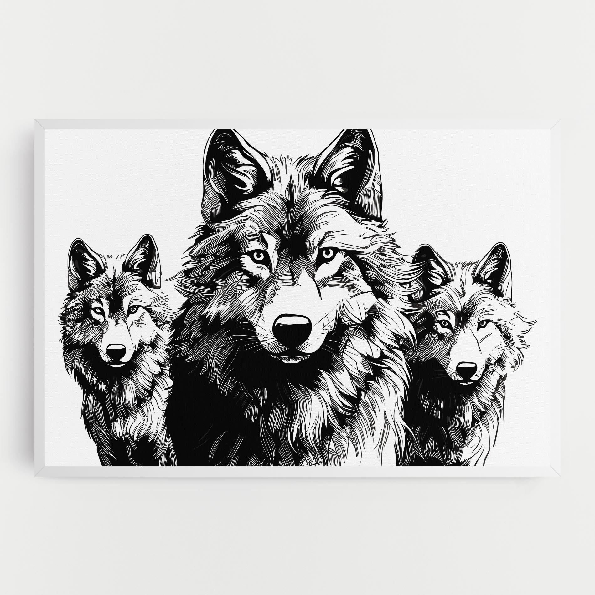 Vászonkép 3 Wolves mockup 0