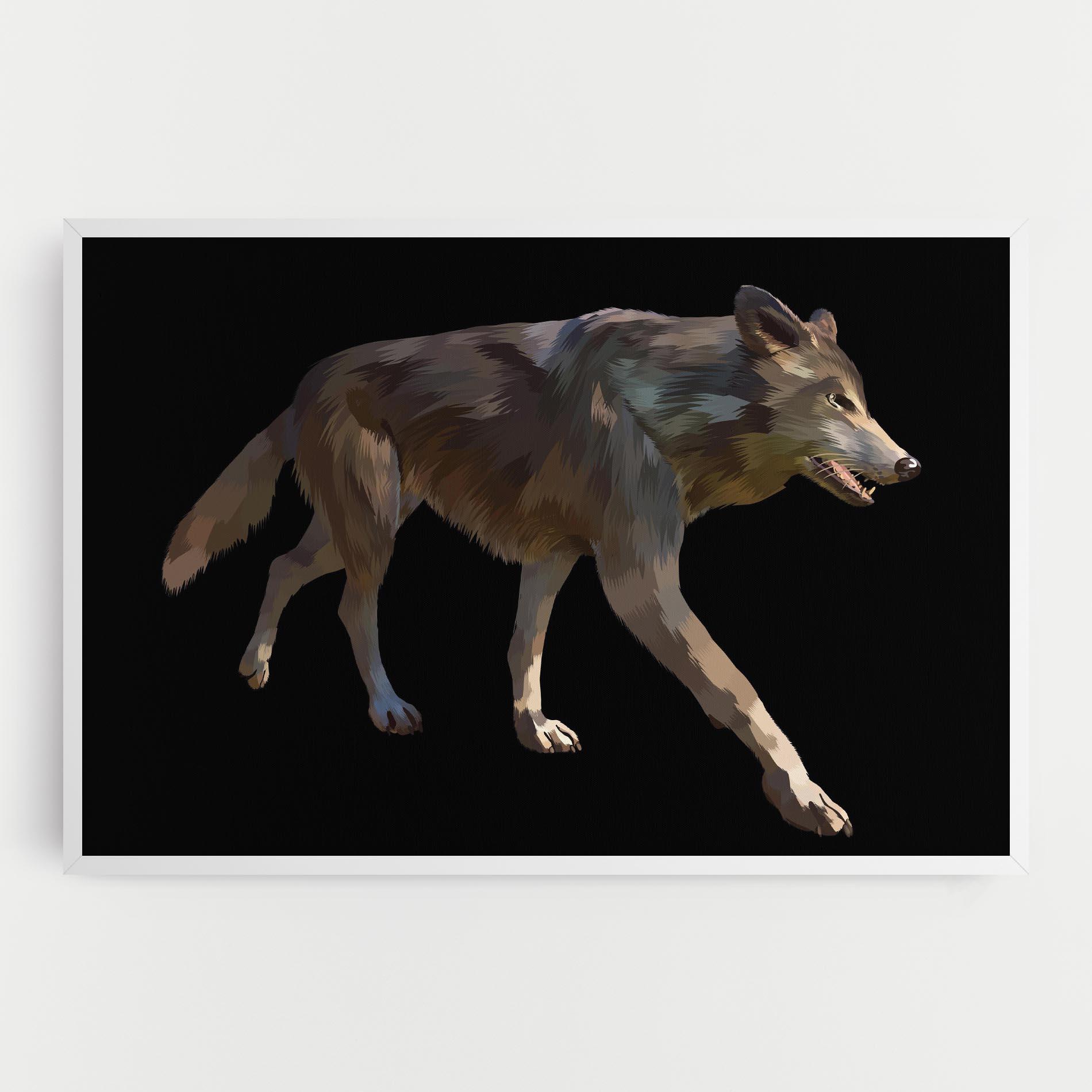 Vászonkép 3d Wolf mockup 0