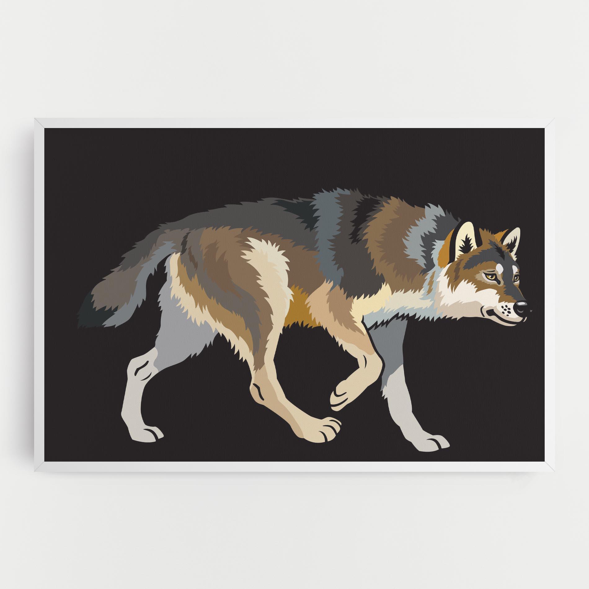 Vászonkép Cartoon Wolf mockup 0