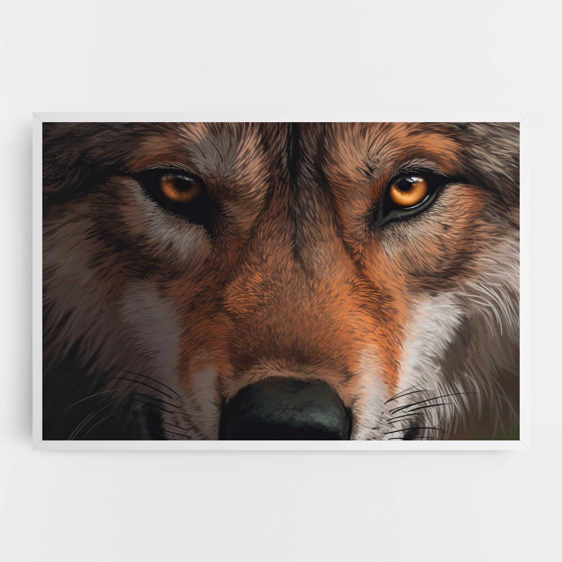 Vászonkép Close Up Wolf Eyes mockup 0