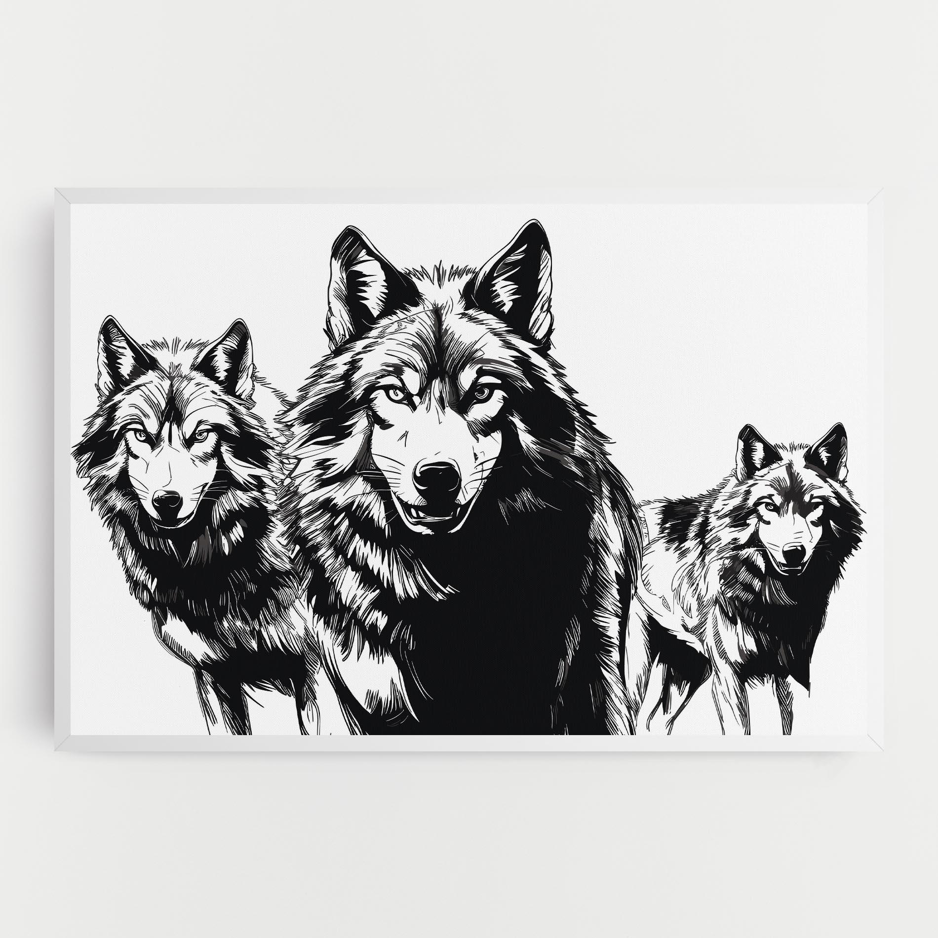 Vászonkép Wolves mockup 0