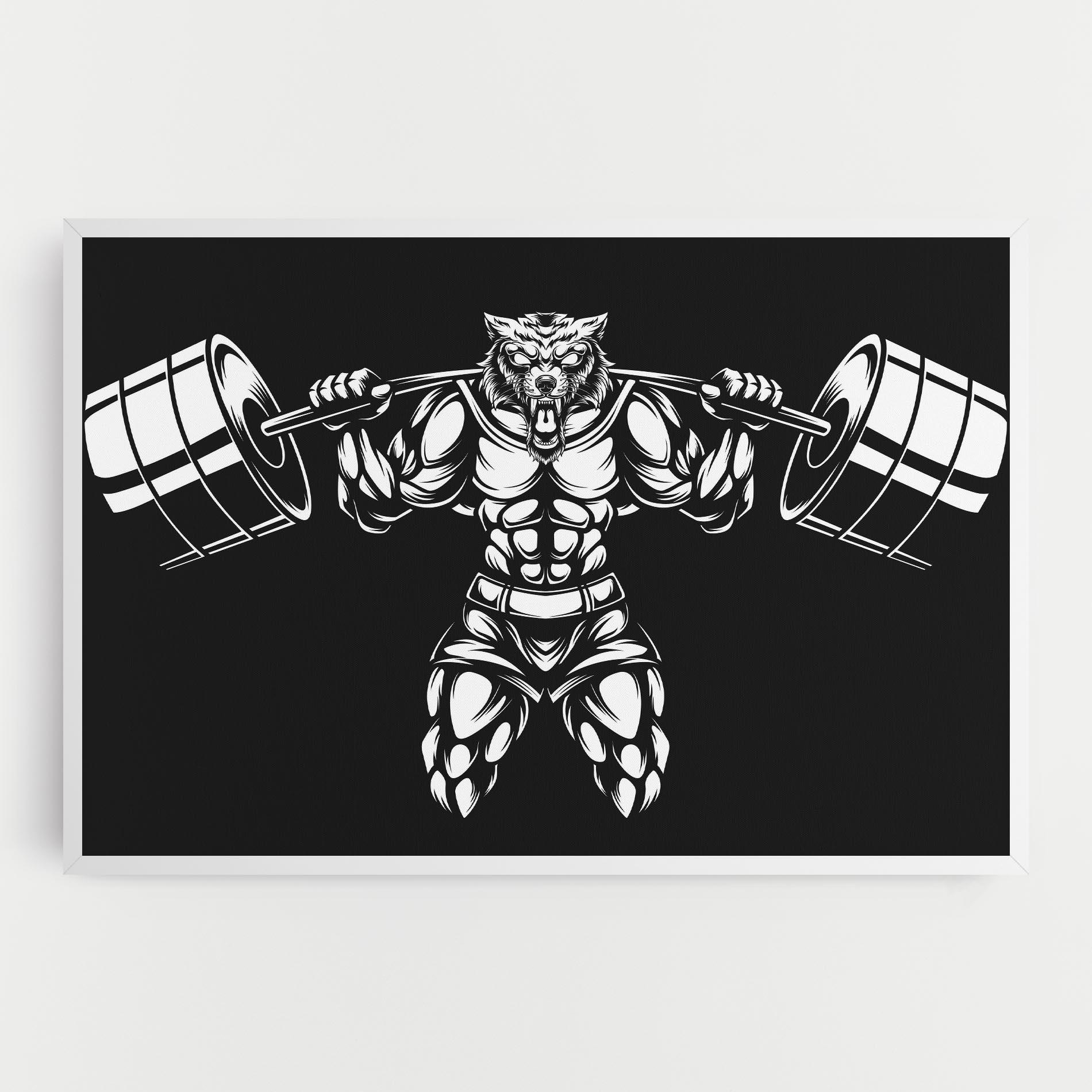 Vászonkép Work Out Wolf mockup 0