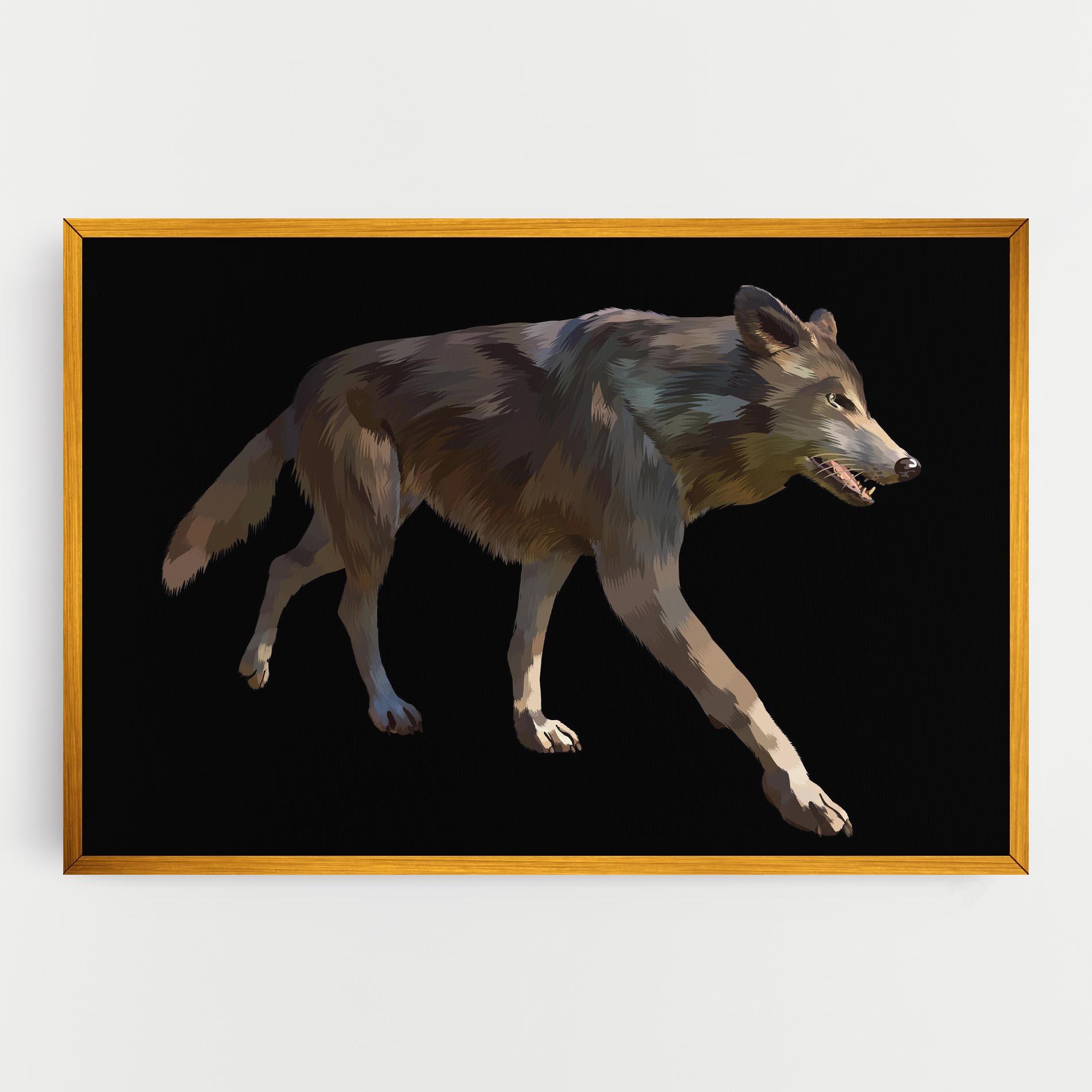 Vászonkép 3d Wolf mockup 0