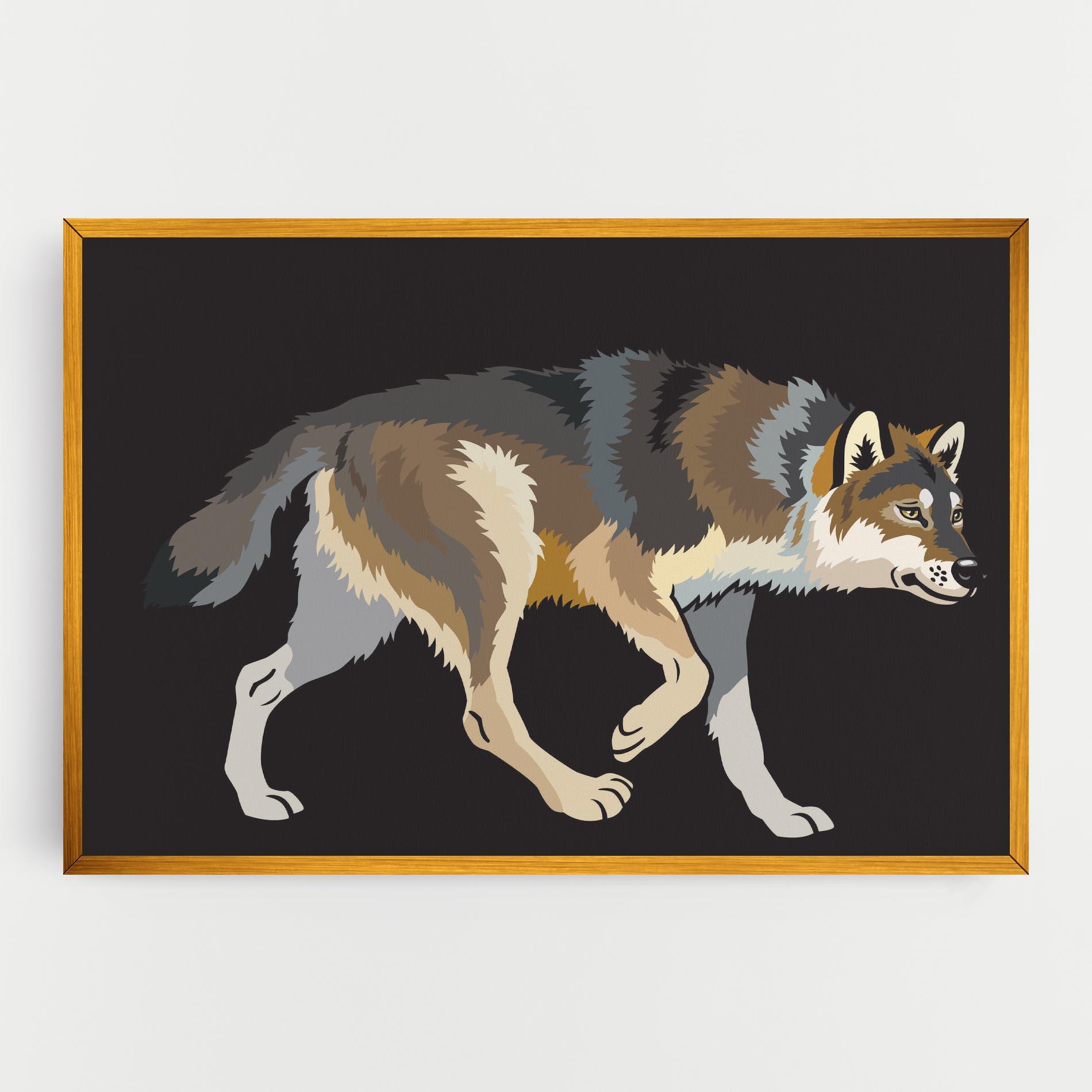 Vászonkép Cartoon Wolf mockup 0