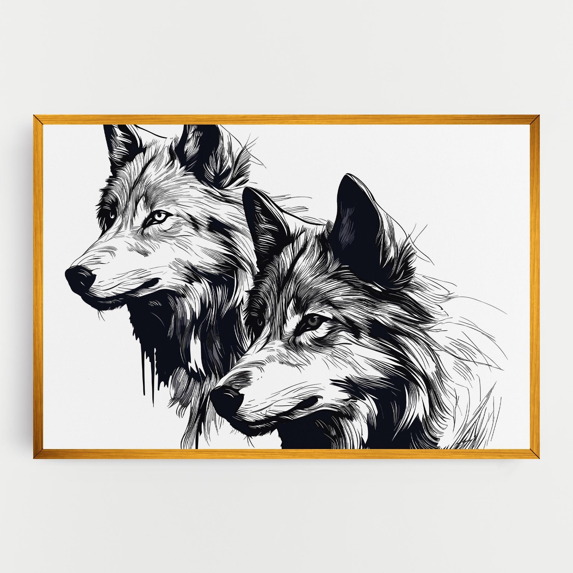 Vászonkép Wolf Friends mockup 0
