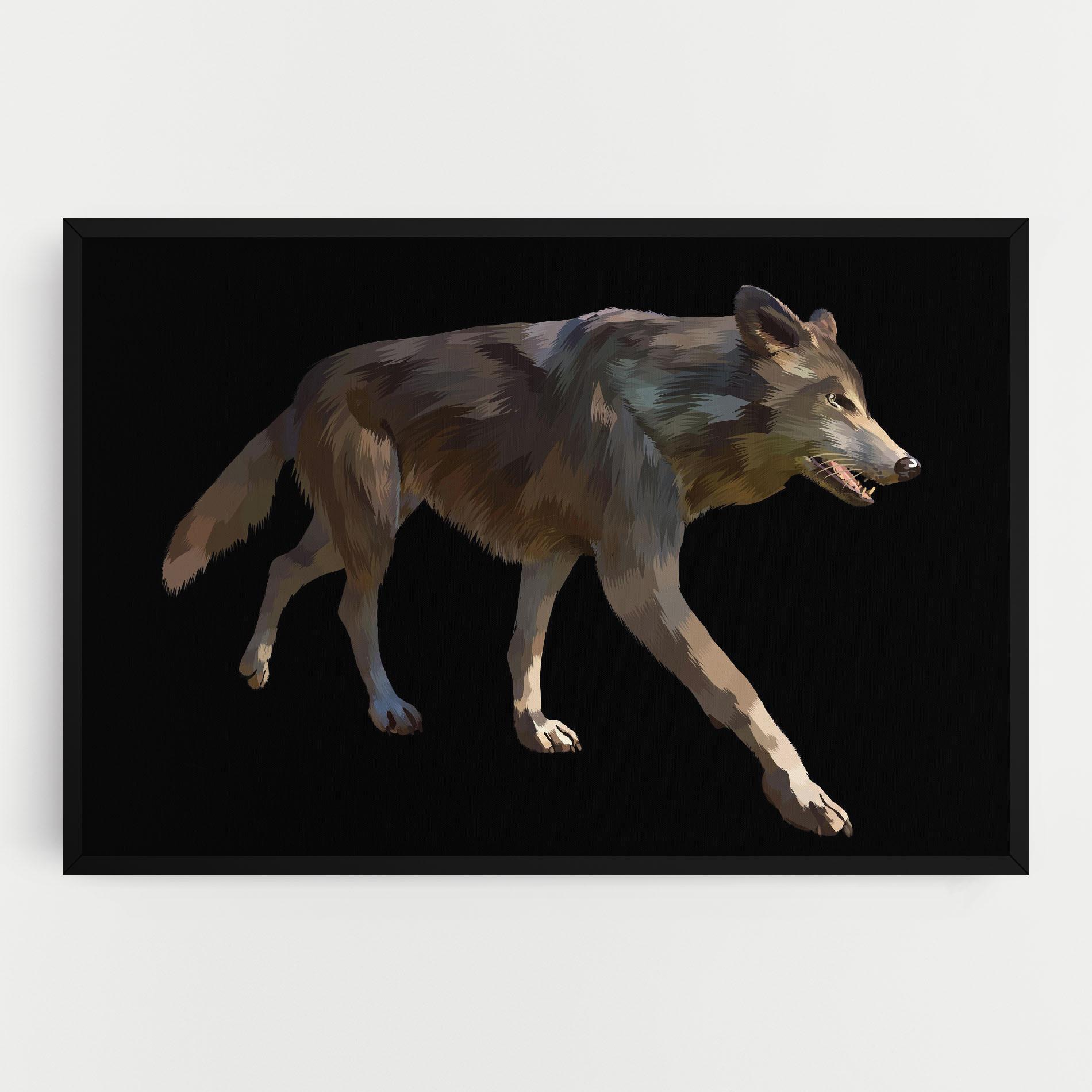 Vászonkép 3d Wolf mockup 0