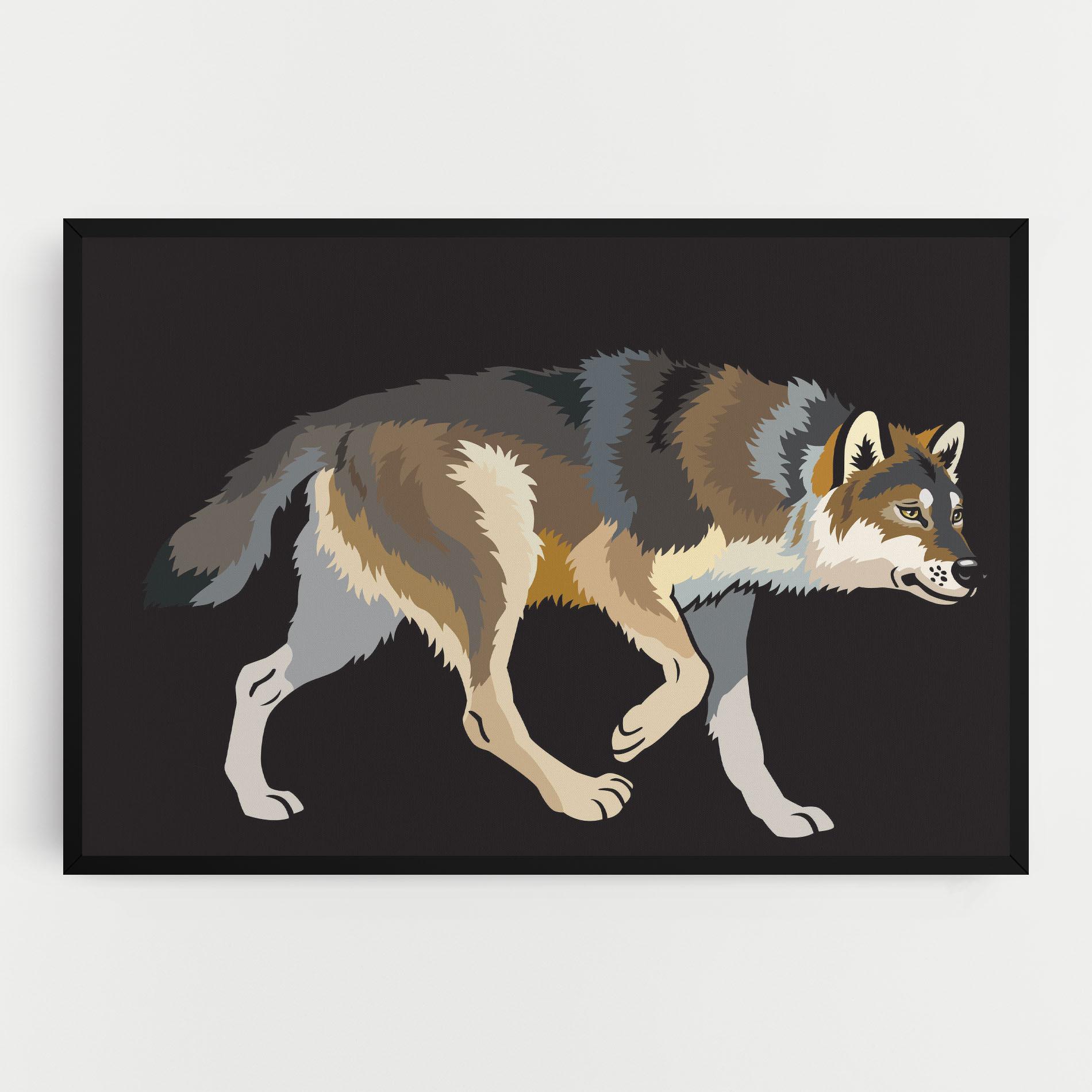 Vászonkép Cartoon Wolf mockup 0