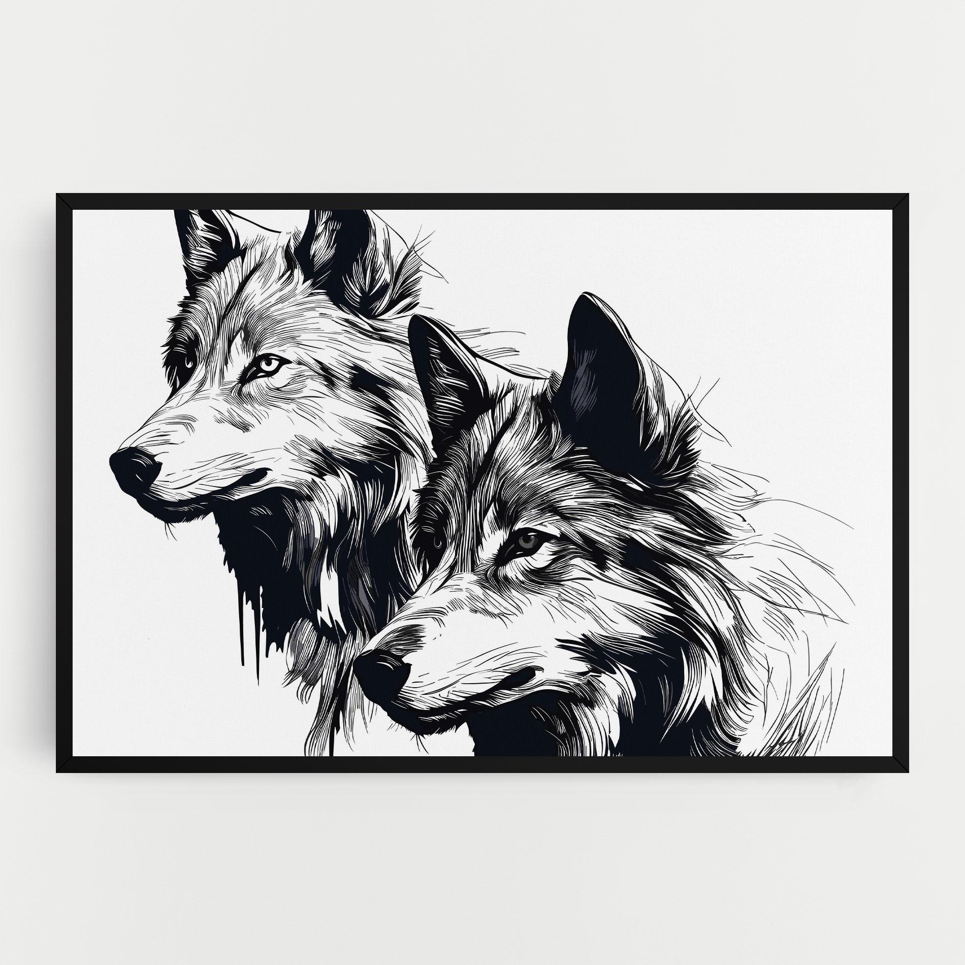 Vászonkép Wolf Friends mockup 0
