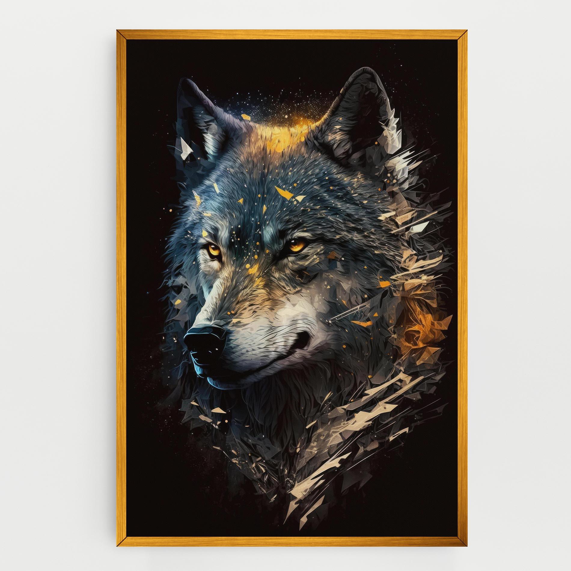 Vászonkép Wolf Portrait mockup 0
