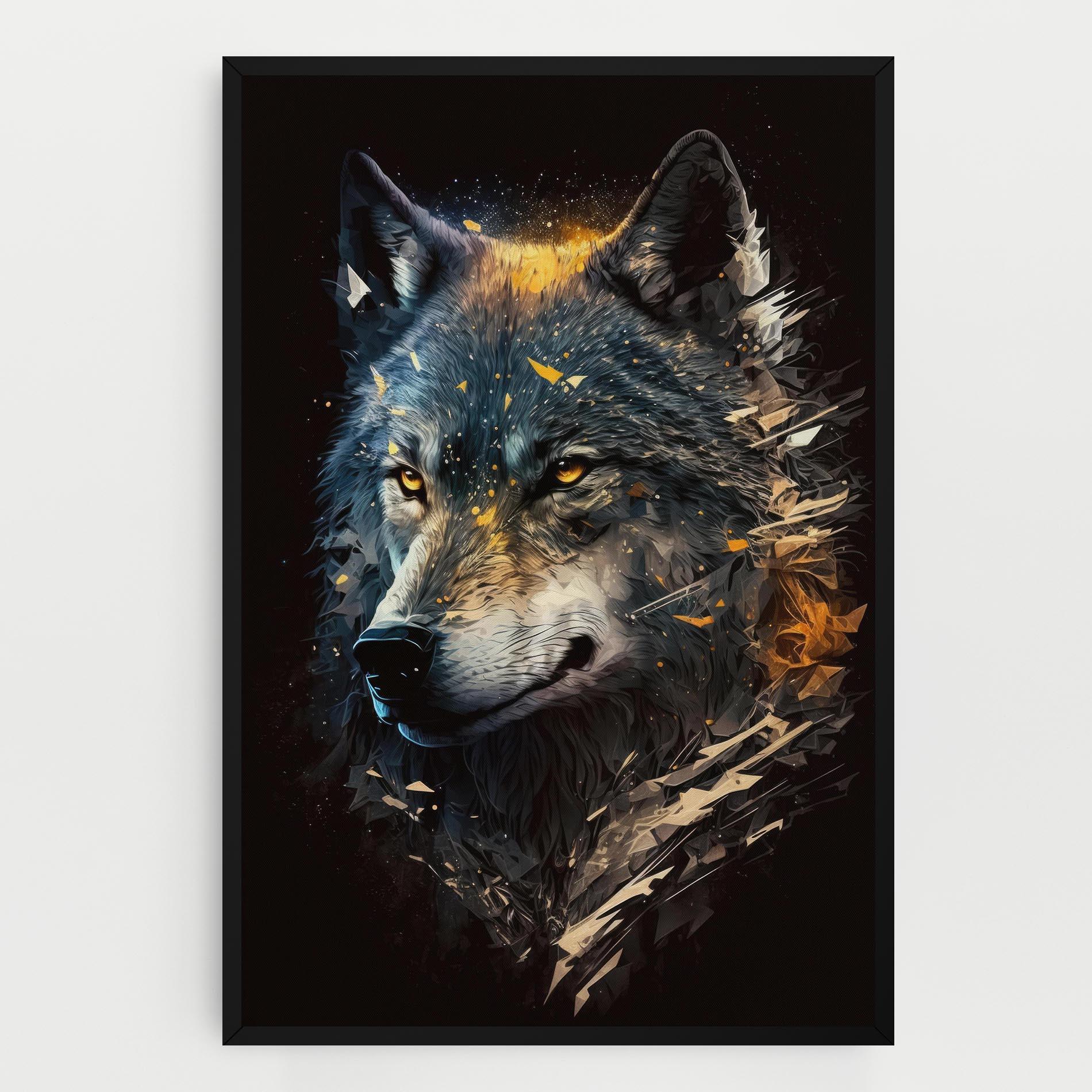 Vászonkép Wolf Portrait mockup 0