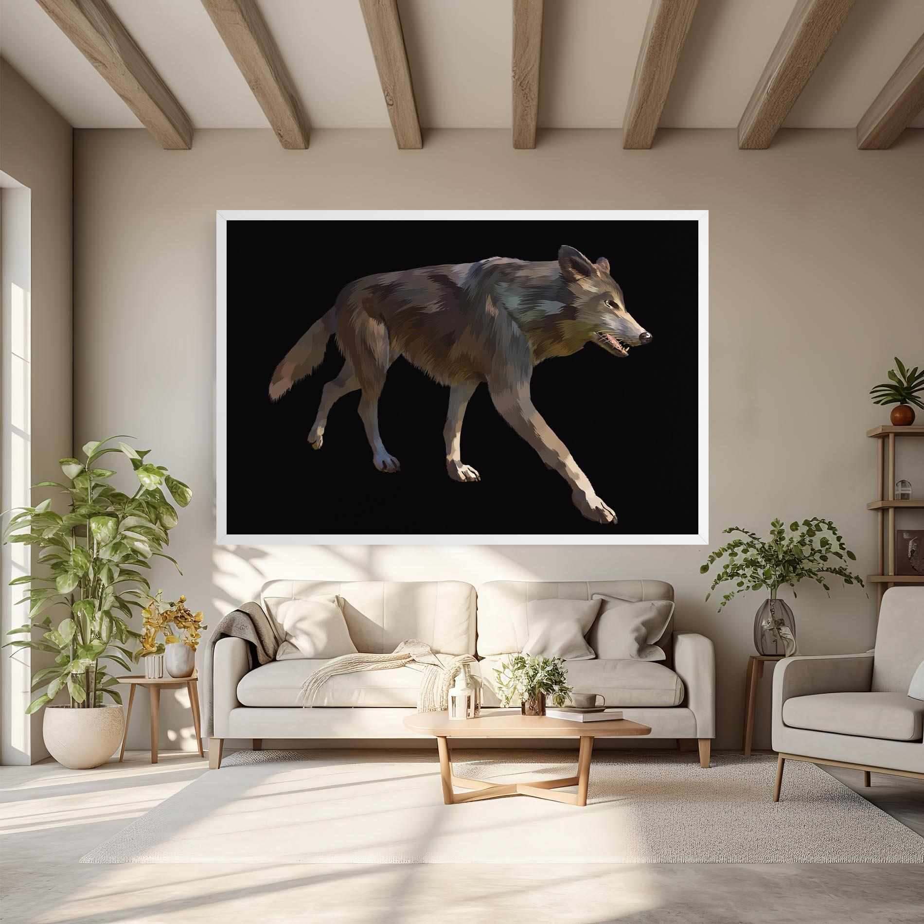 Vászonkép 3d Wolf mockup 6
