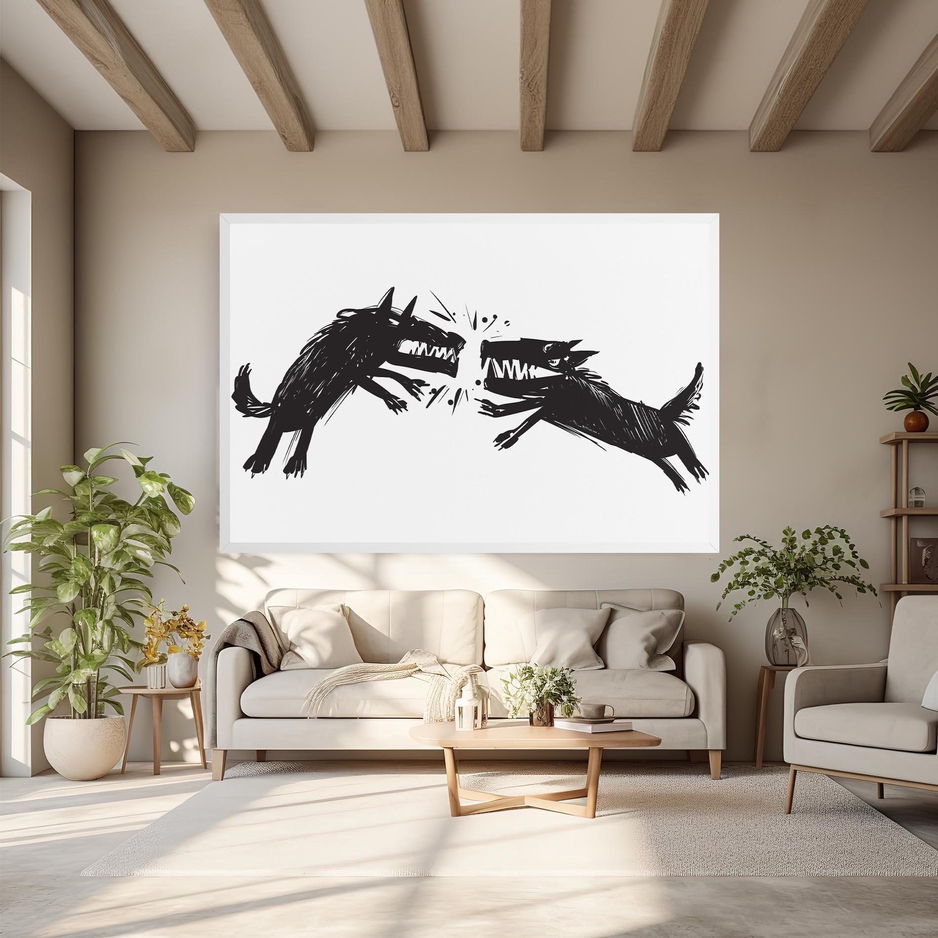 Vászonkép Black Wolves mockup 6