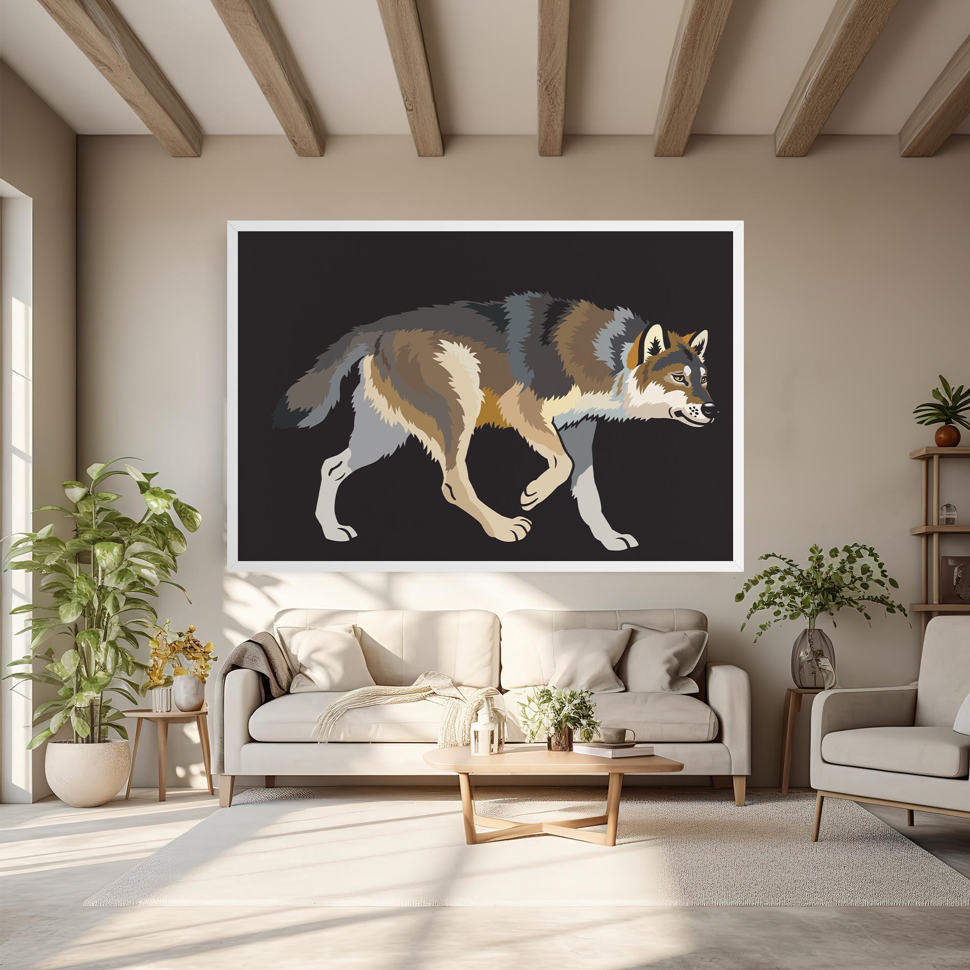 Vászonkép Cartoon Wolf mockup 6