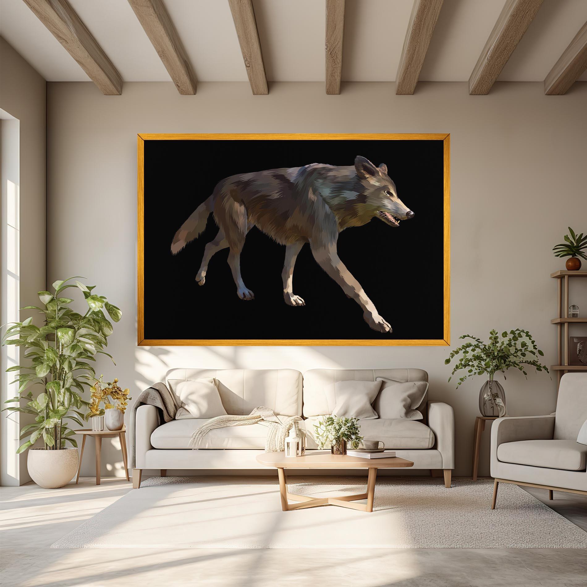 Vászonkép 3d Wolf mockup 6