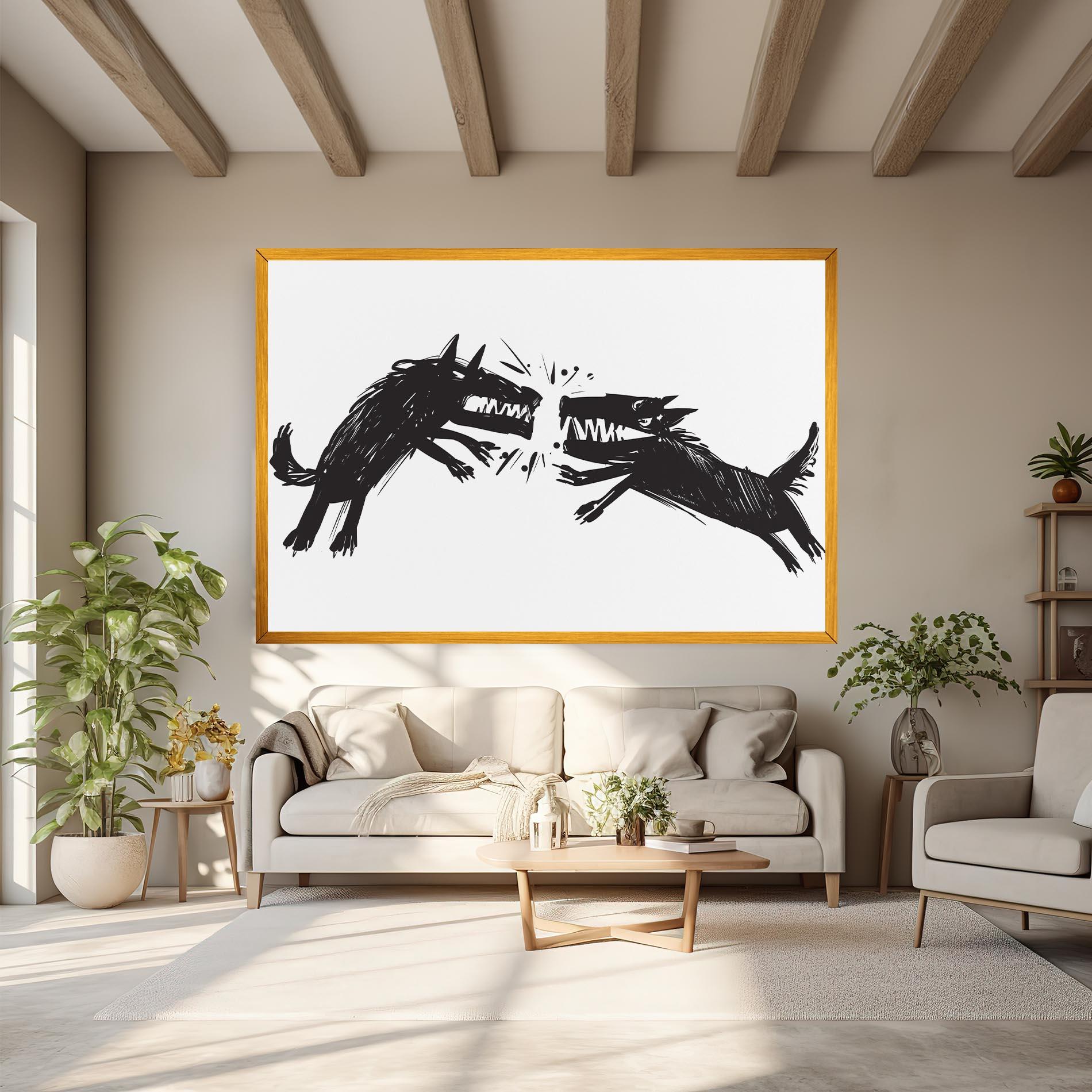 Vászonkép Black Wolves mockup 6