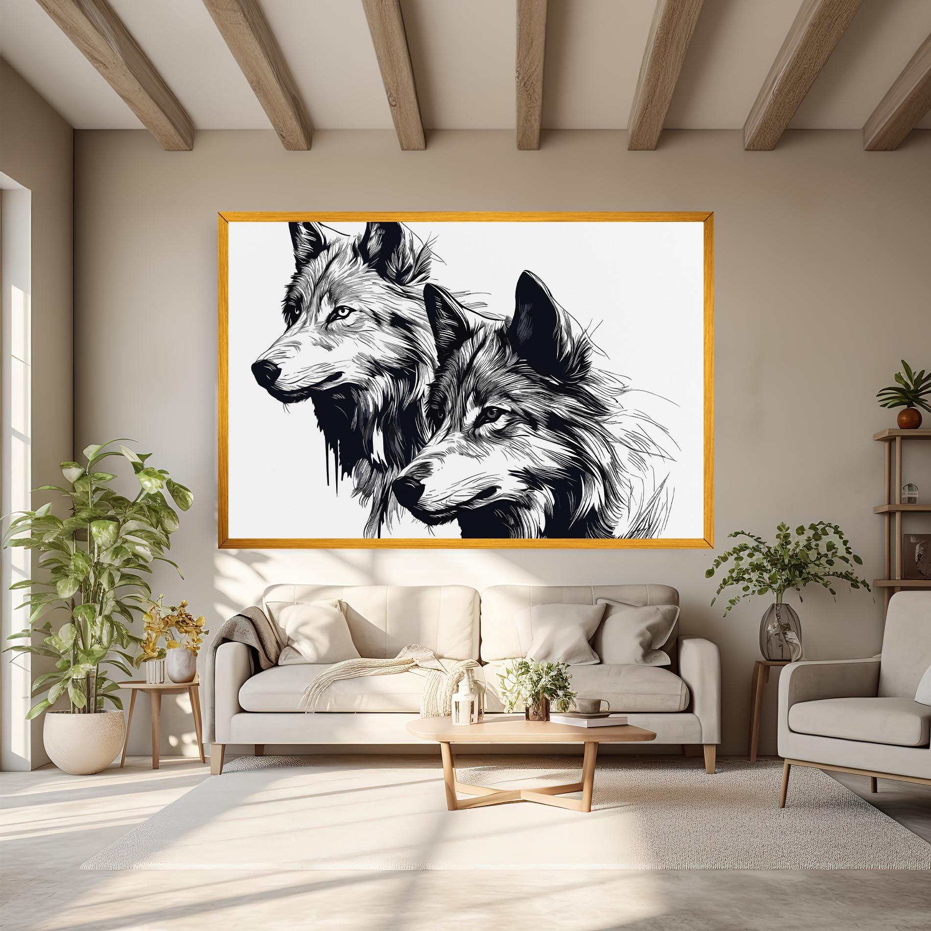 Vászonkép Wolf Friends mockup 6