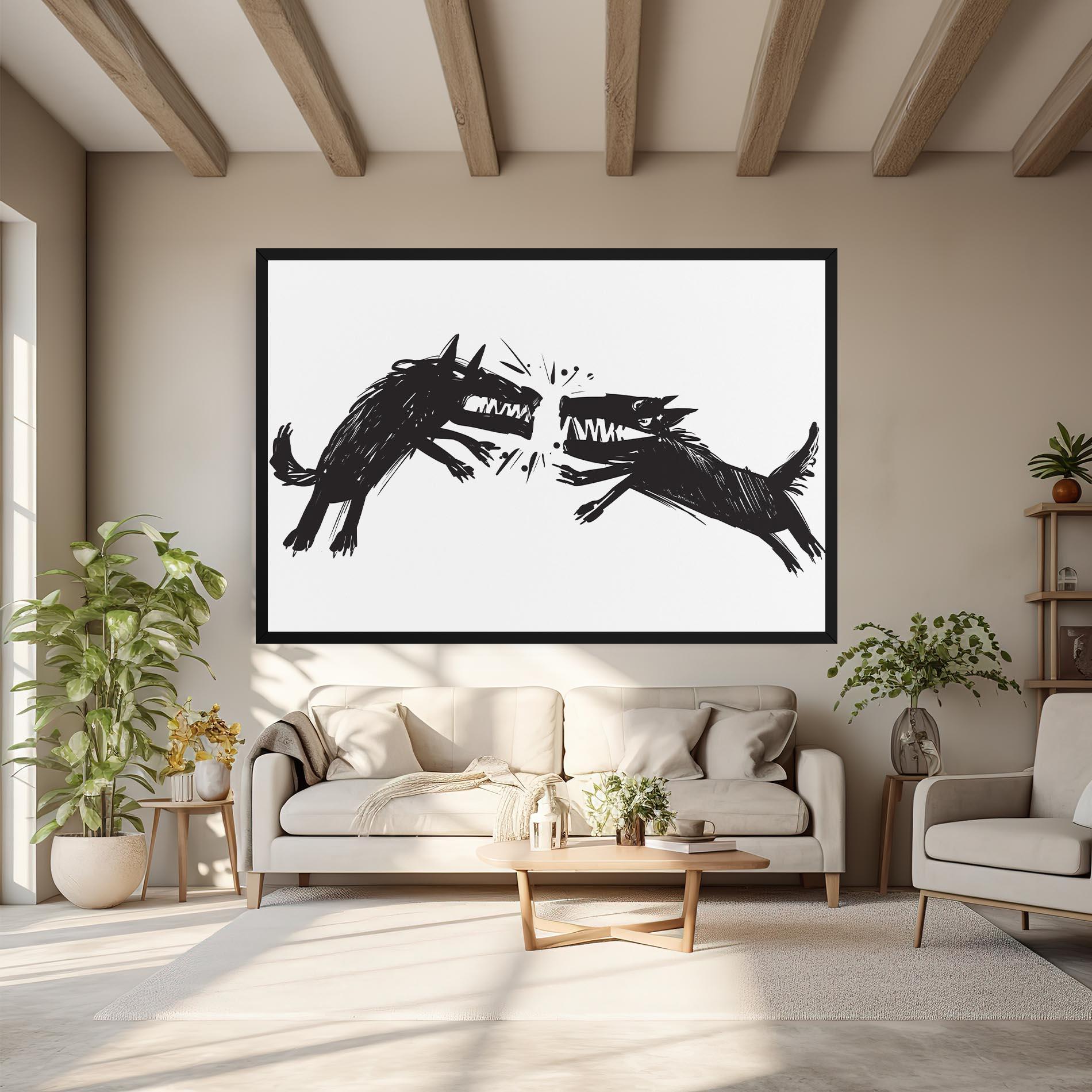 Vászonkép Black Wolves mockup 6