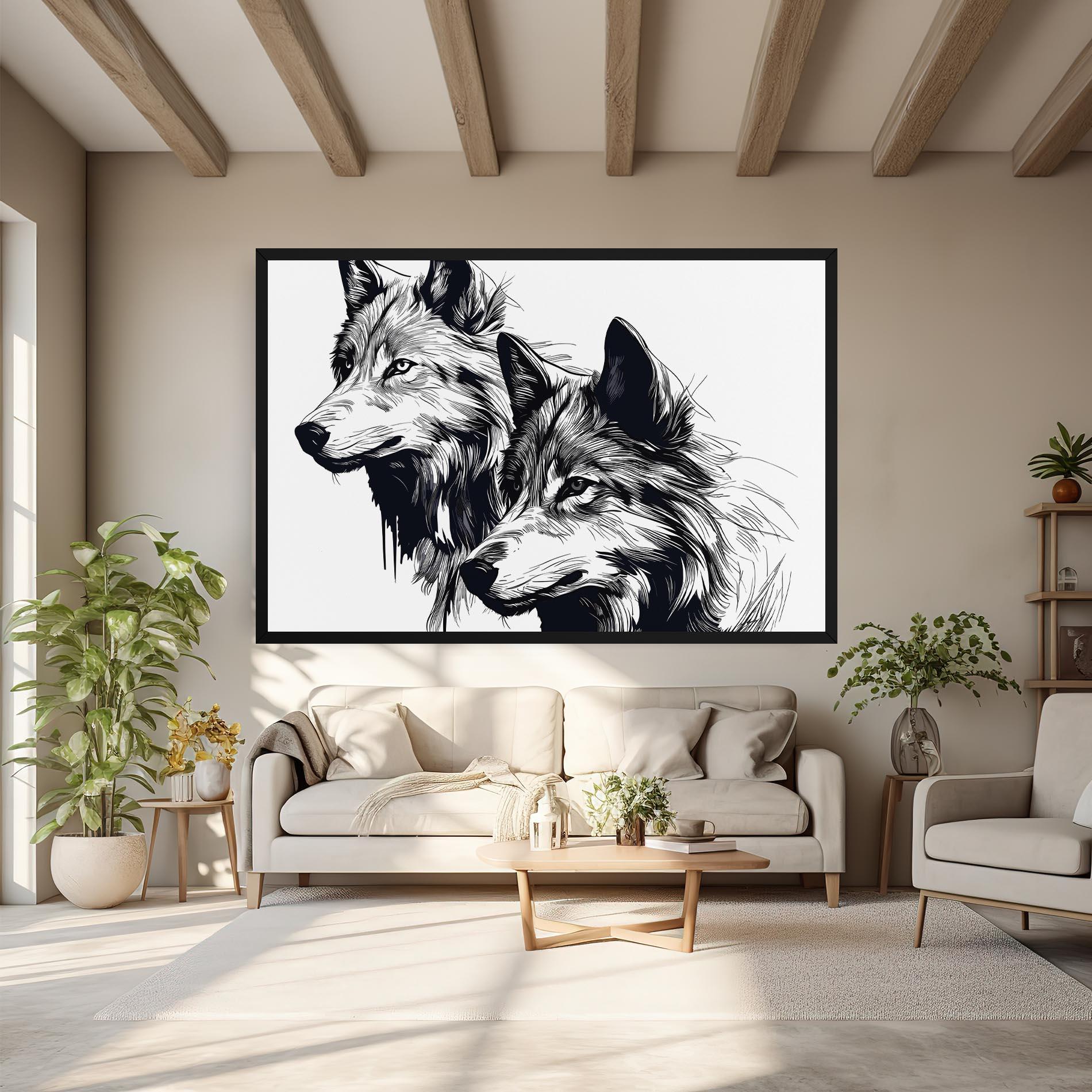Vászonkép Wolf Friends mockup 6