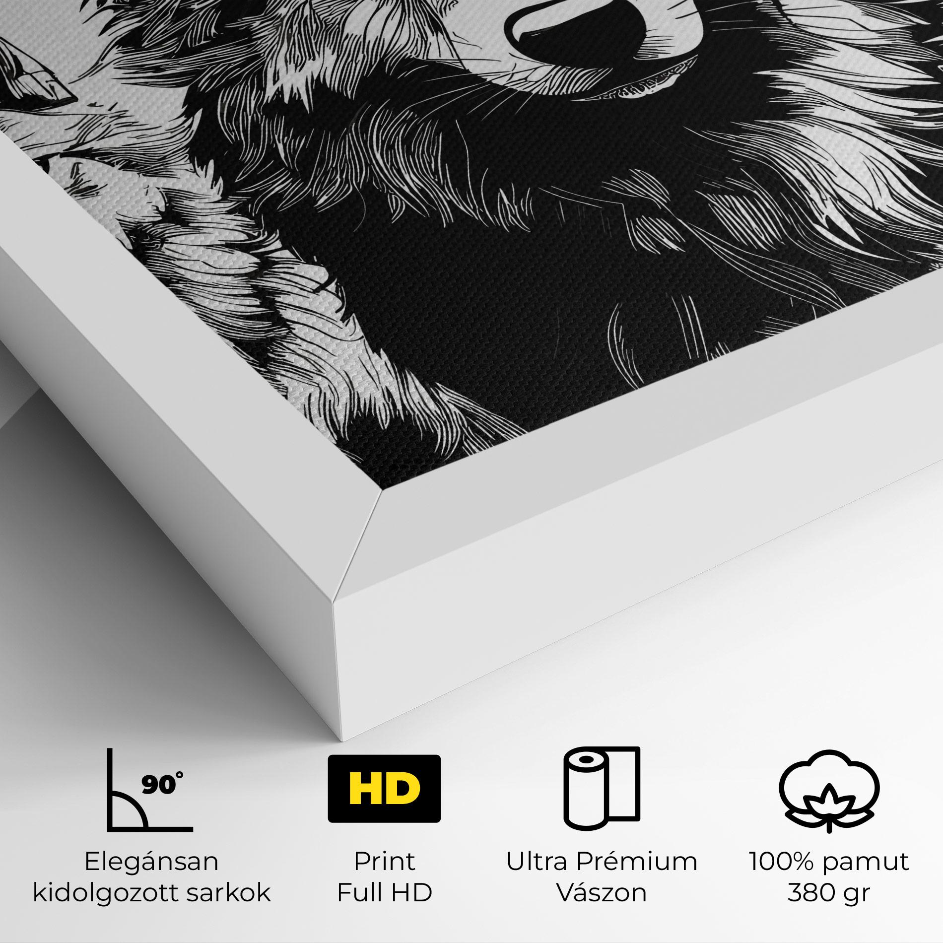 Vászonkép 3 Wolves mockup 4