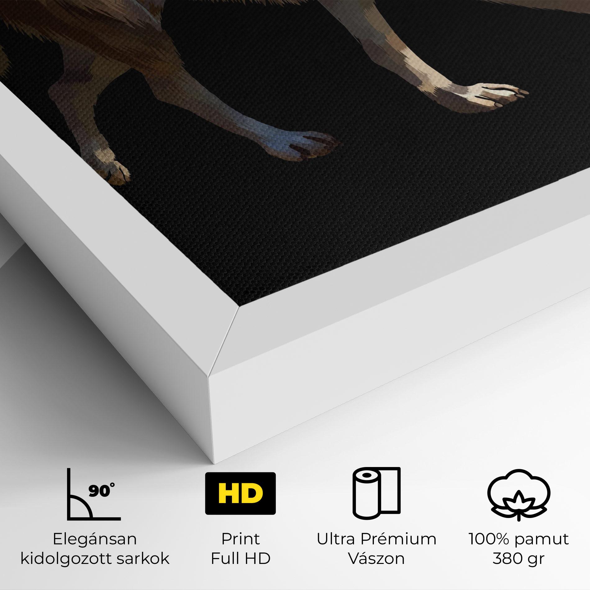 Vászonkép 3d Wolf mockup 4