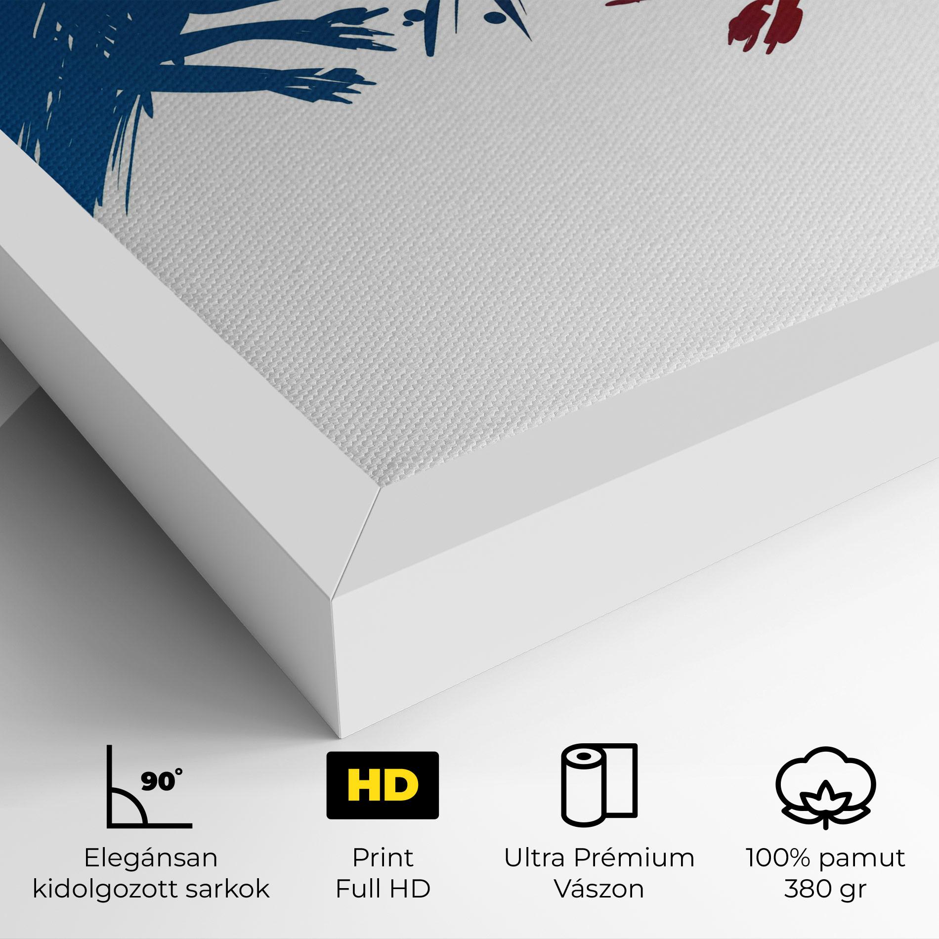 Vászonkép Red Blue Wolves mockup 4