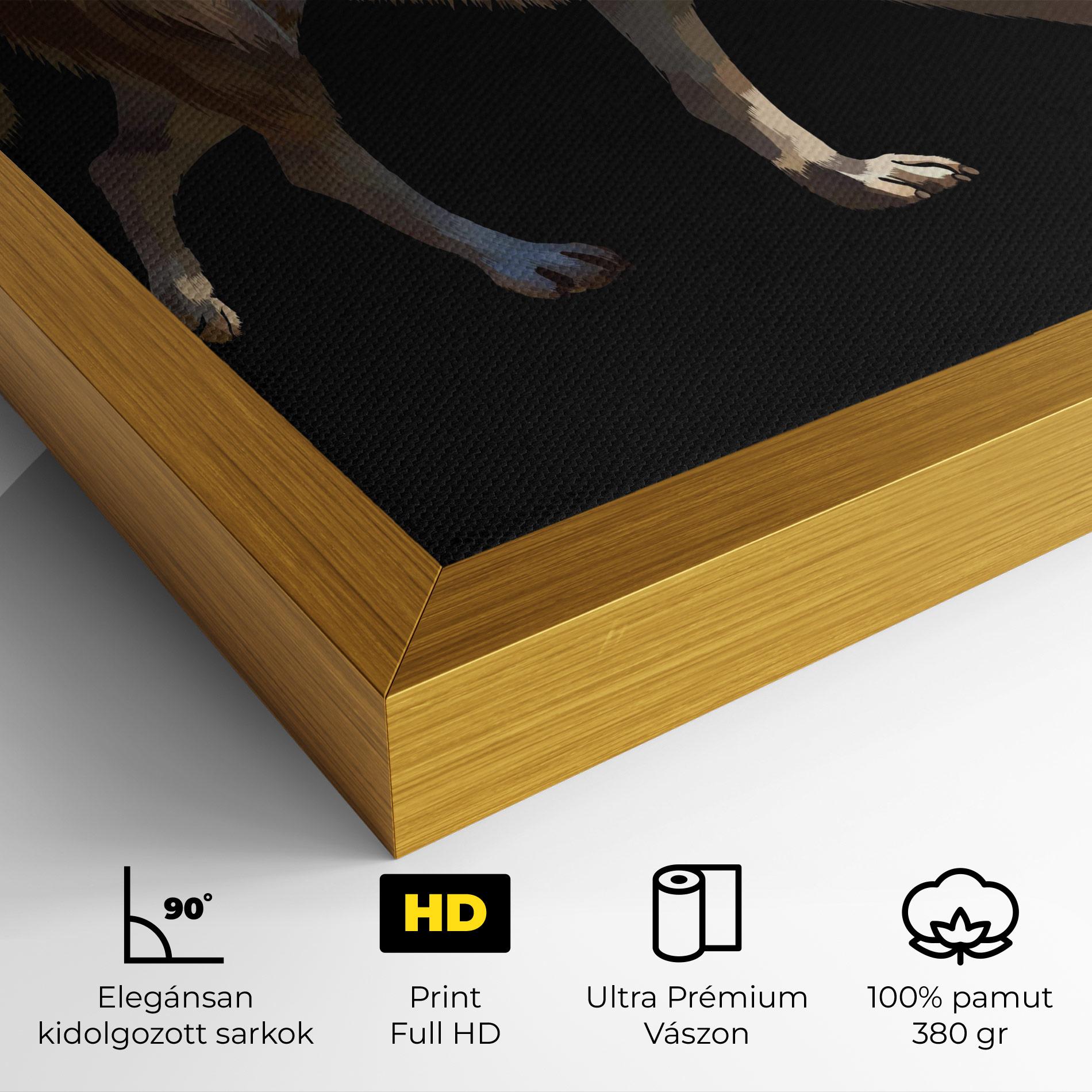 Vászonkép 3d Wolf mockup 4