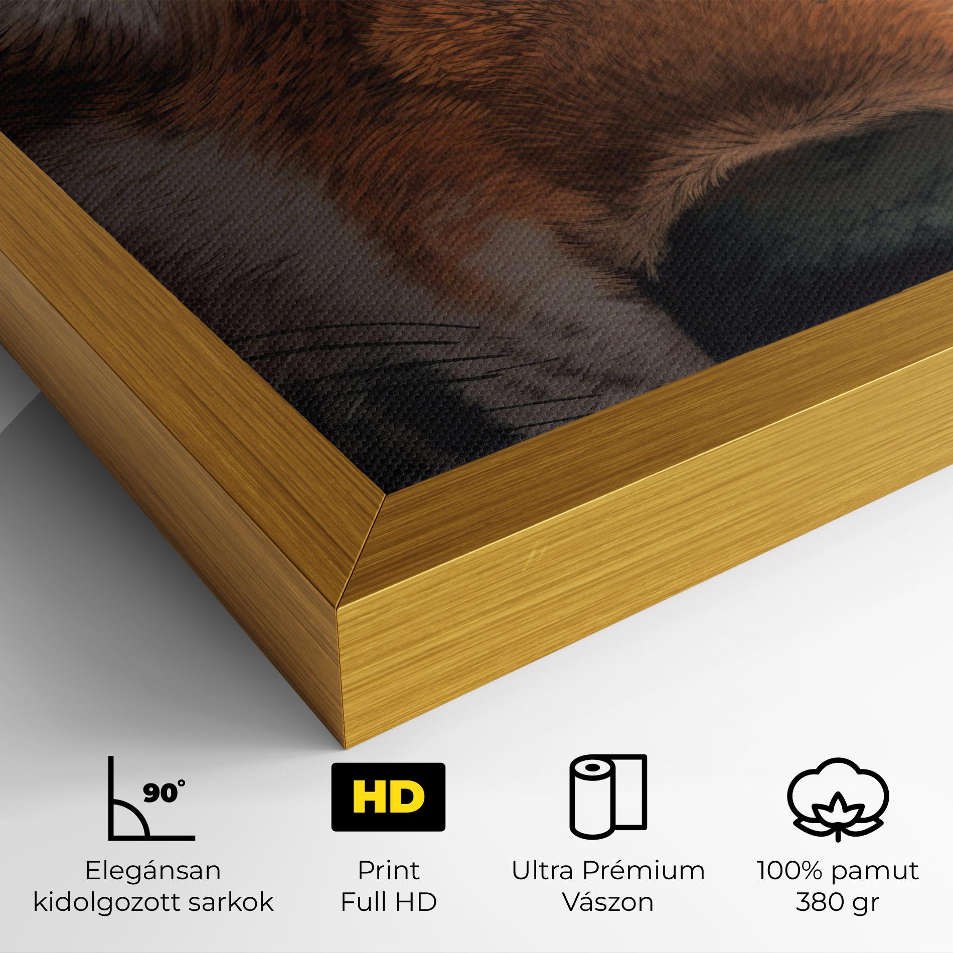 Vászonkép Close Up Wolf Eyes mockup 4