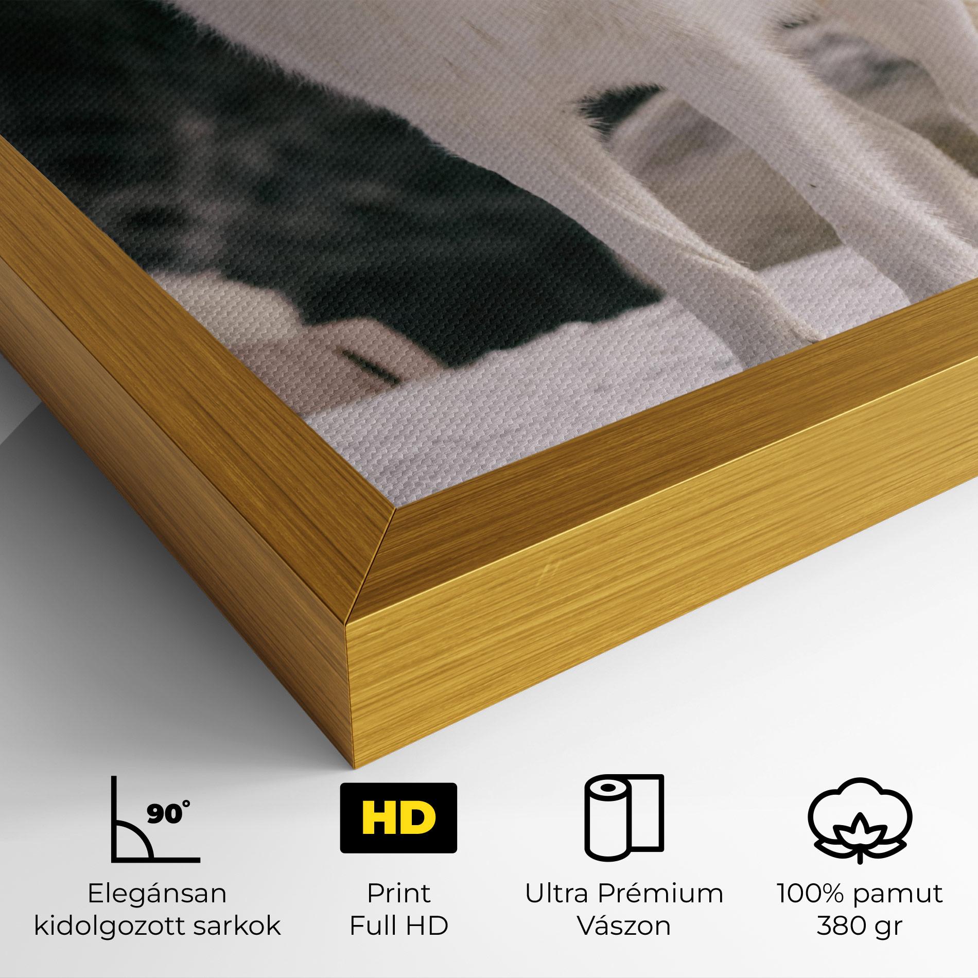 Vászonkép Laughing White Wolf mockup 4