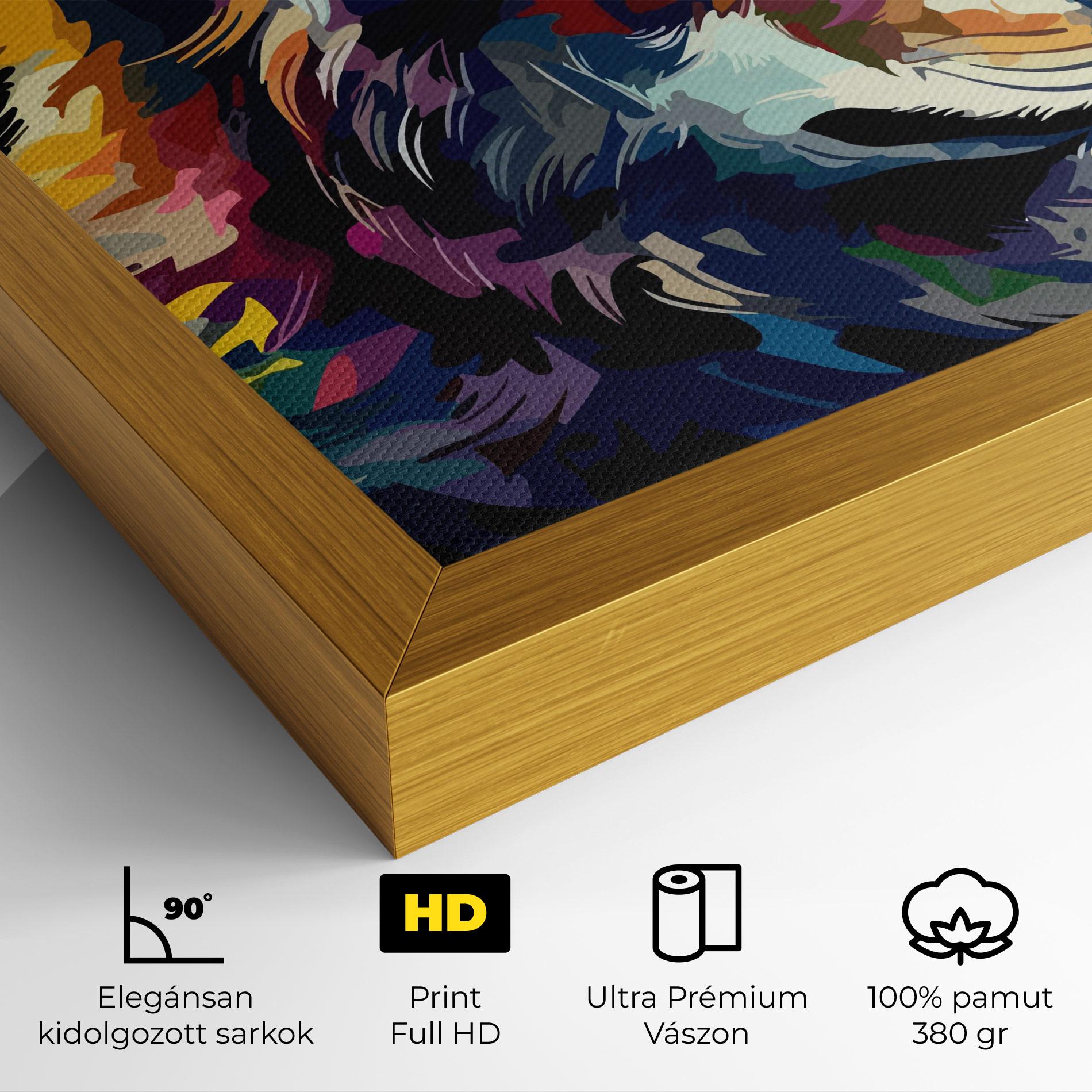 Vászonkép Painted Wolf mockup 4