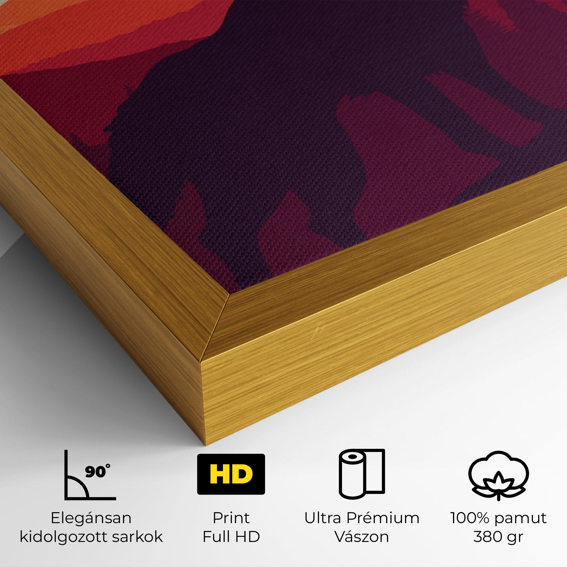 Vászonkép Wolf Pink Moon mockup 4