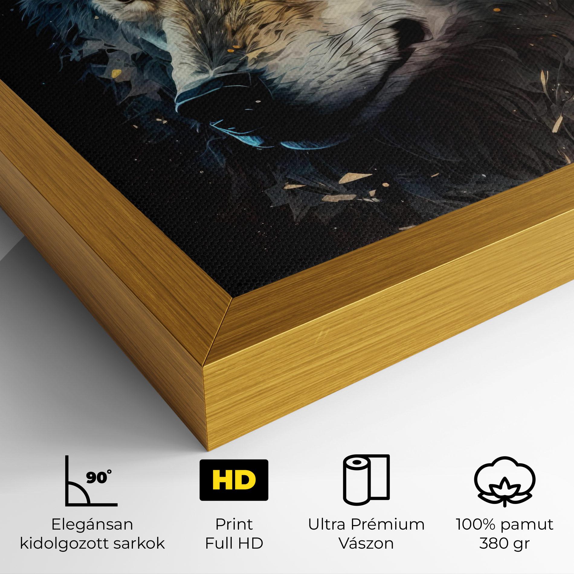 Vászonkép Wolf Portrait mockup 4
