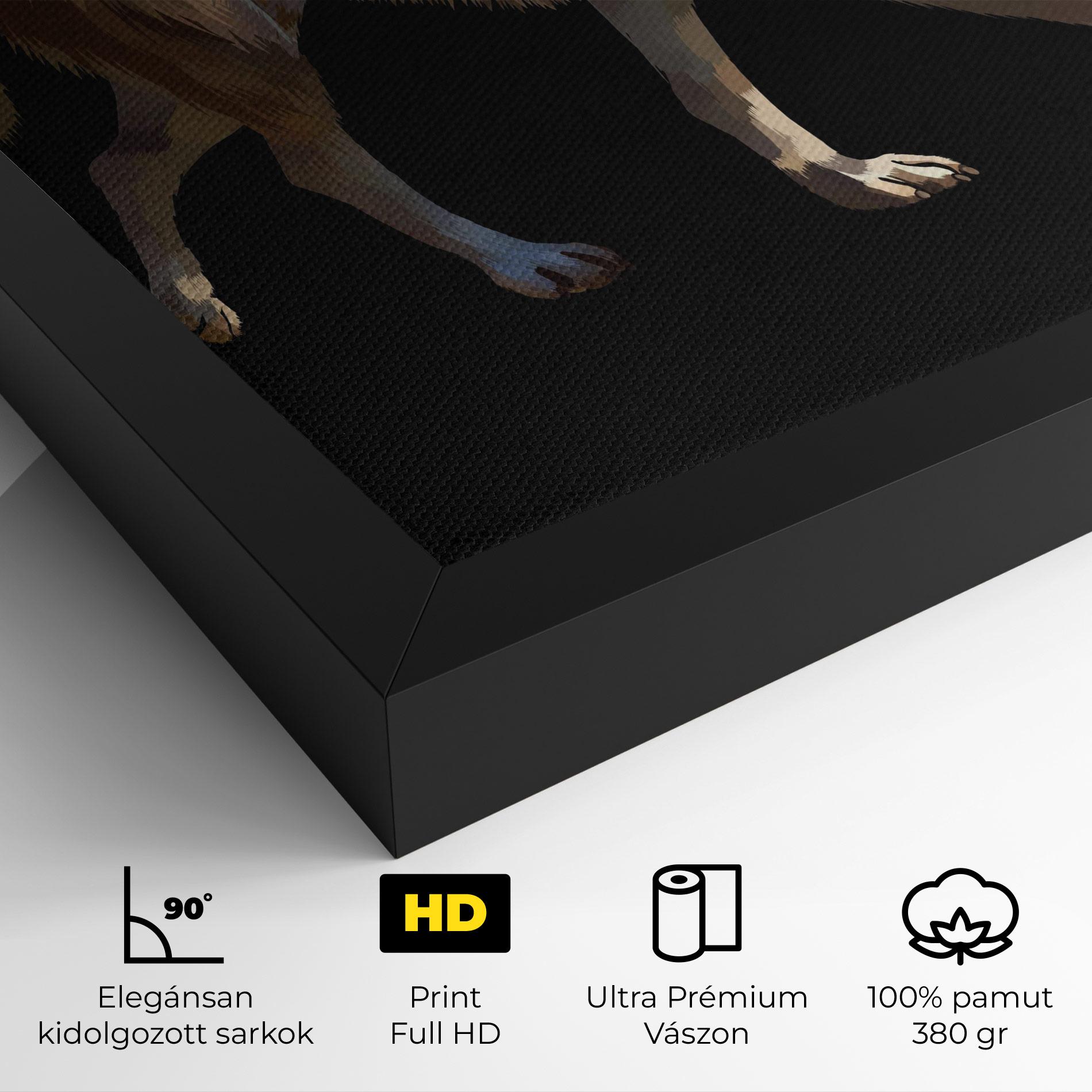 Vászonkép 3d Wolf mockup 4