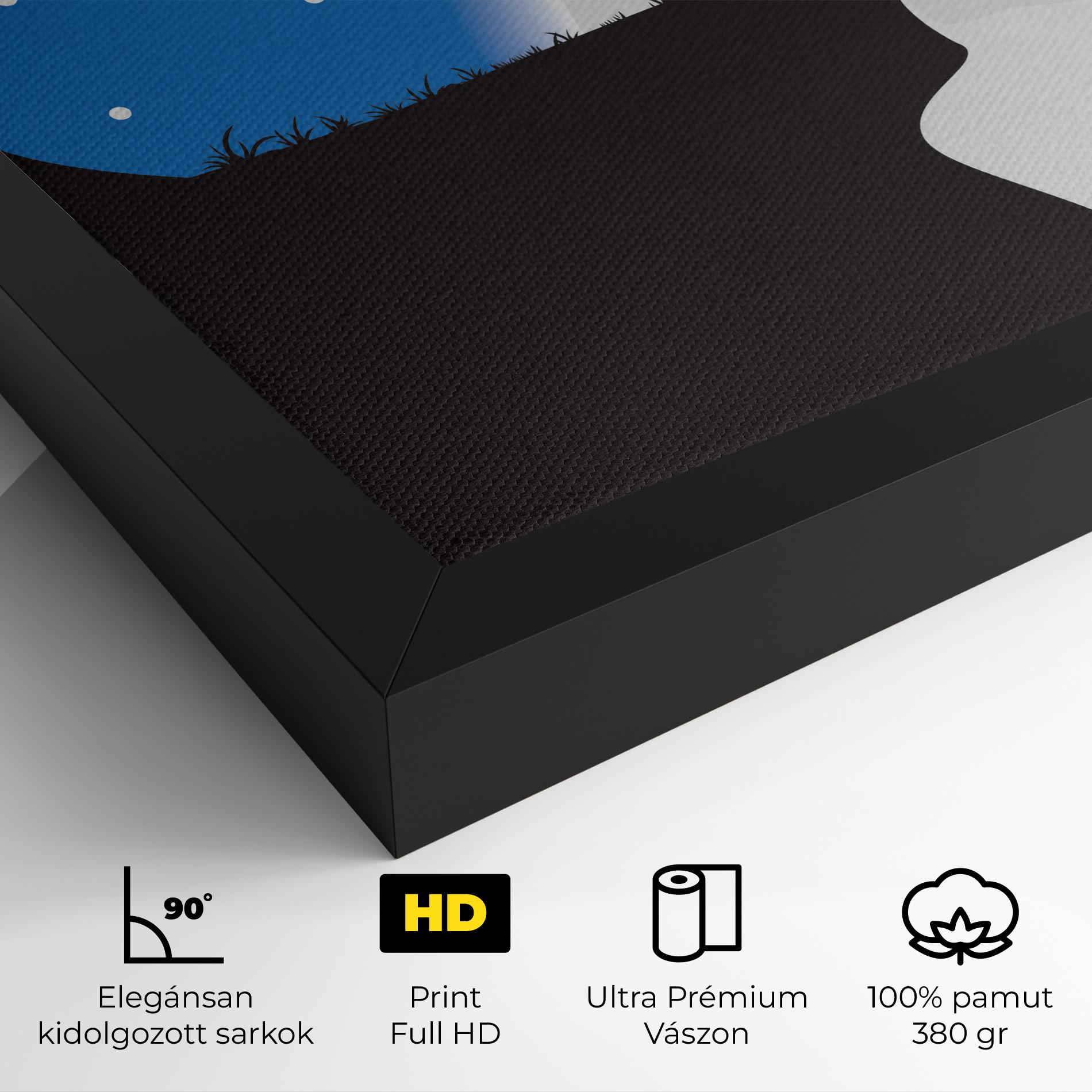 Vászonkép Blue Light Wolf mockup 4