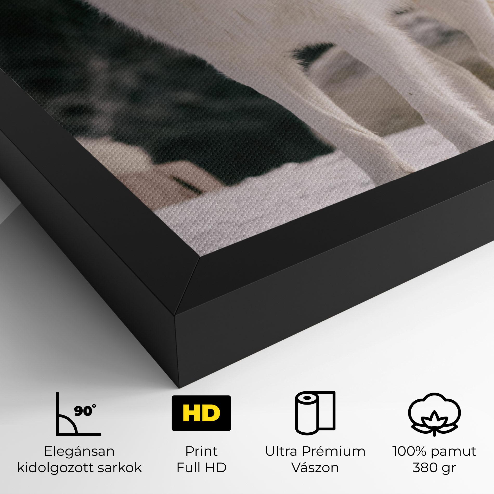 Vászonkép Laughing White Wolf mockup 4