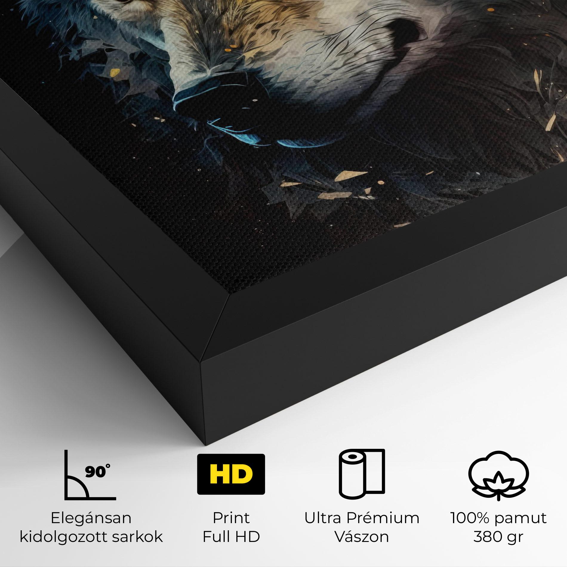 Vászonkép Wolf Portrait mockup 4