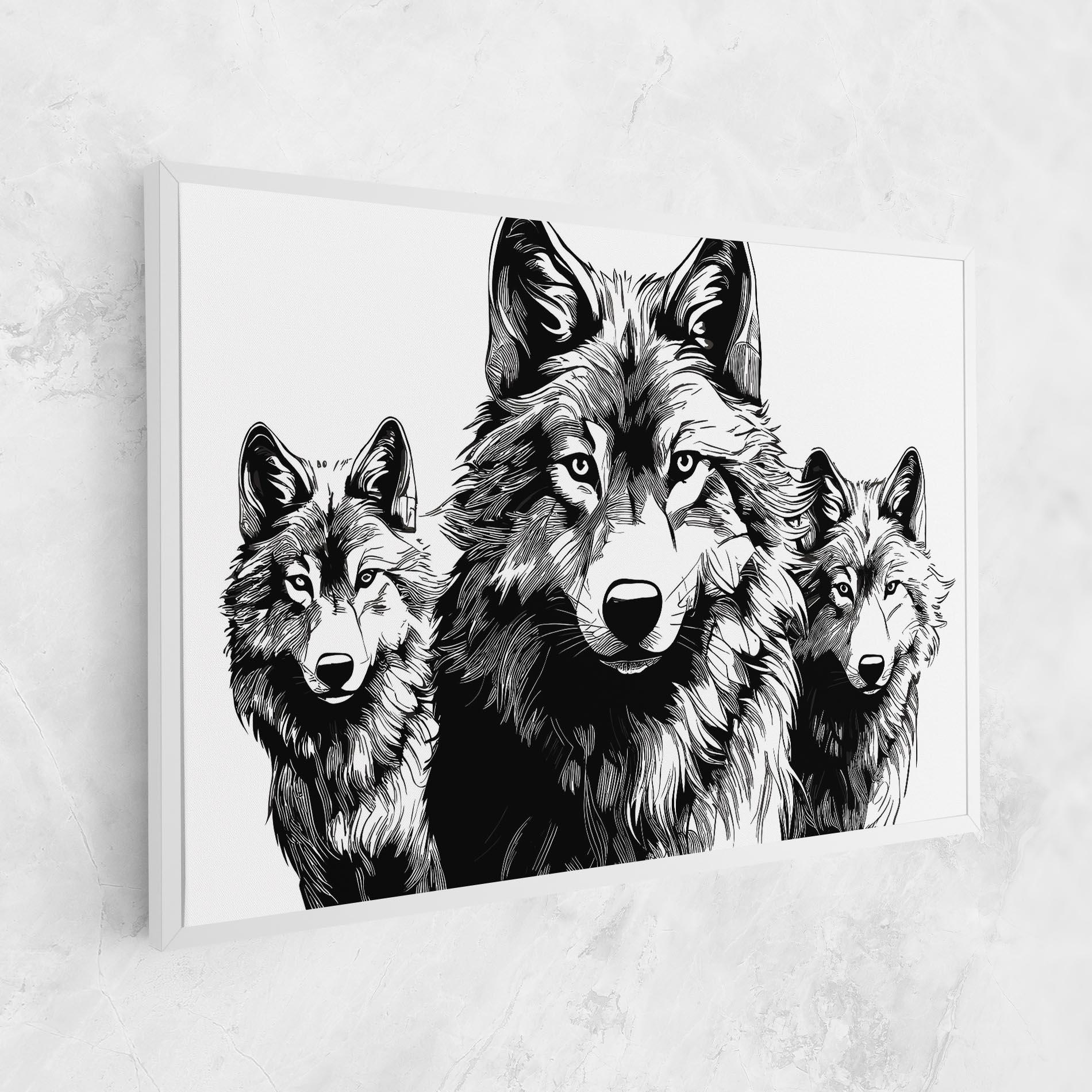 Vászonkép 3 Wolves mockup 1