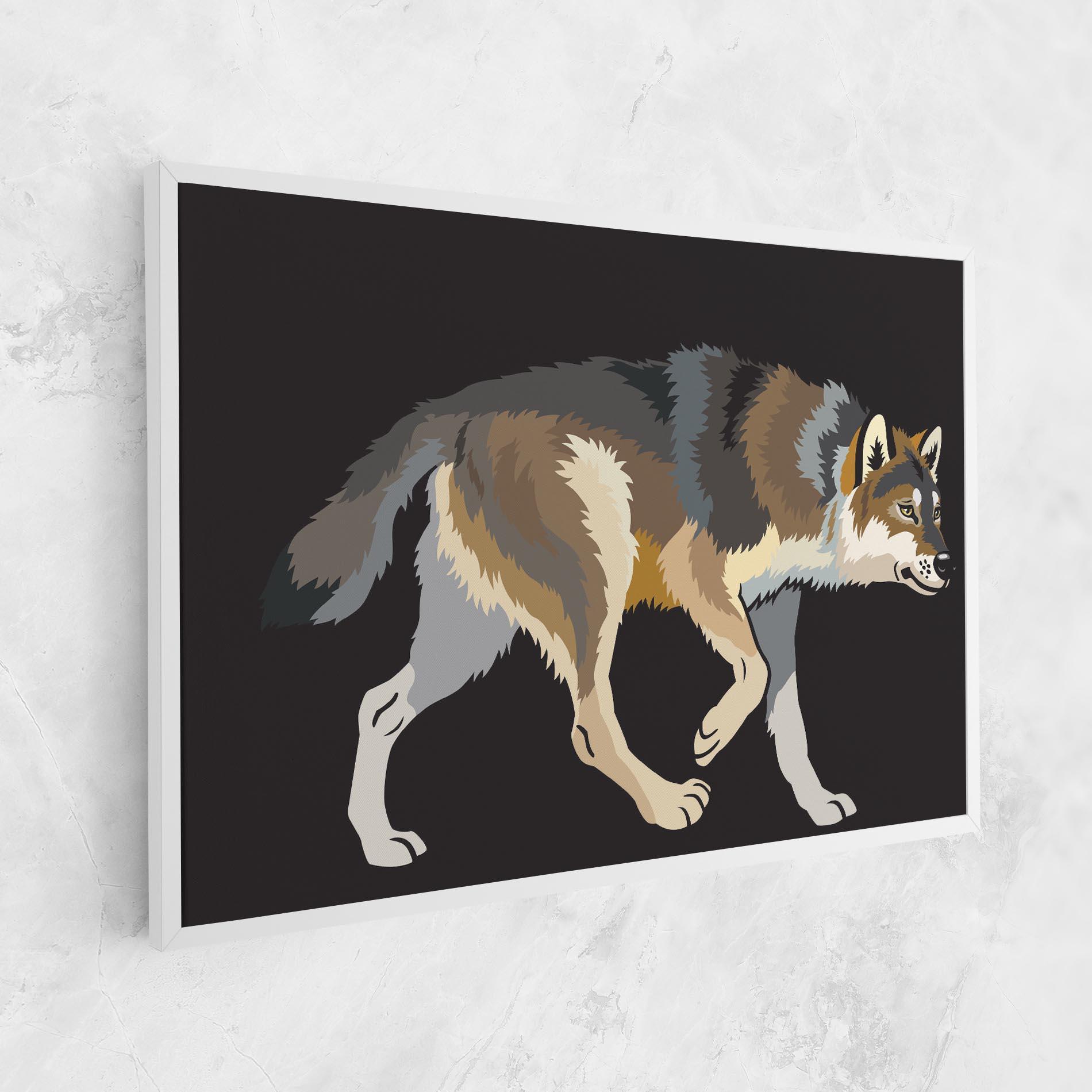 Vászonkép Cartoon Wolf mockup 1