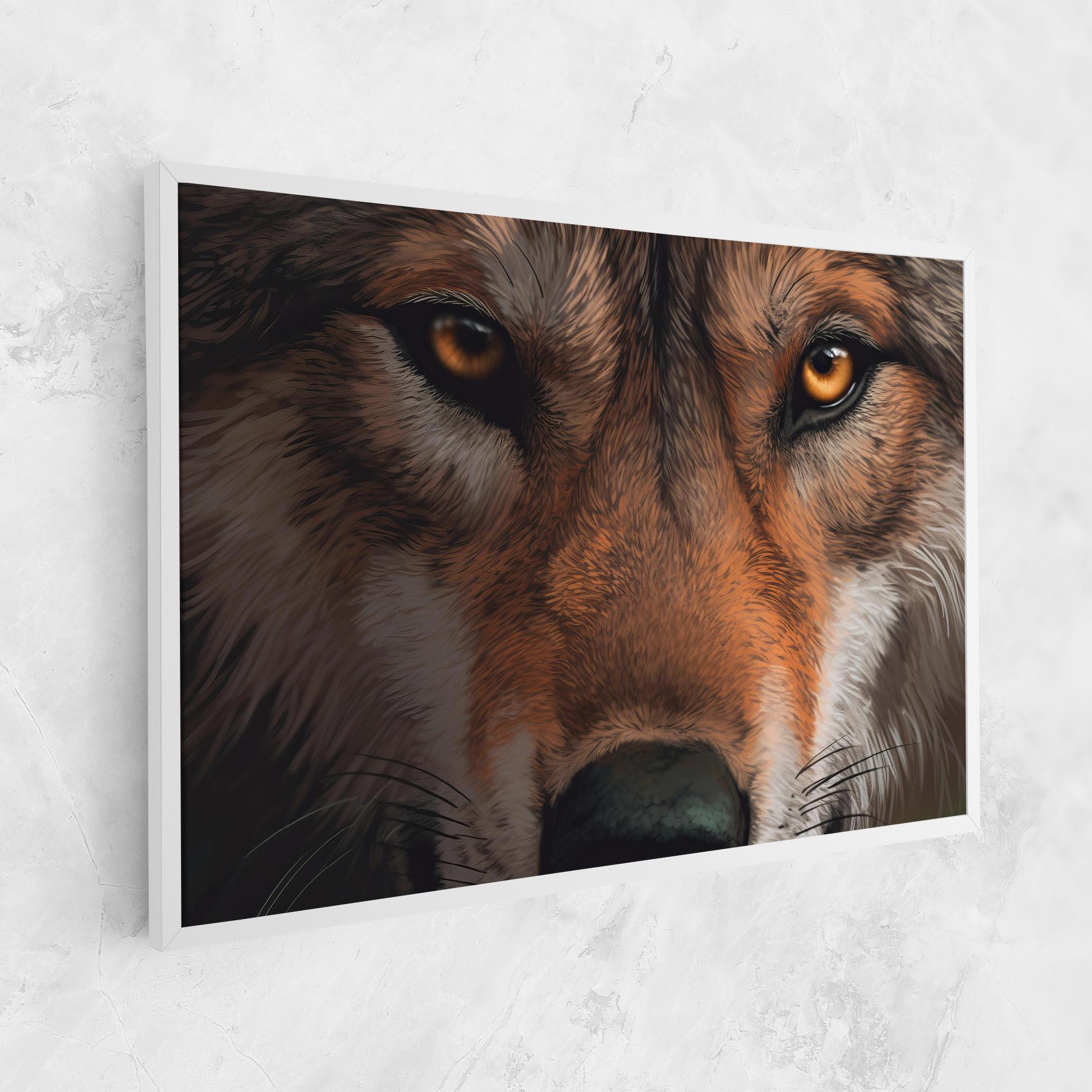 Vászonkép Close Up Wolf Eyes mockup 1