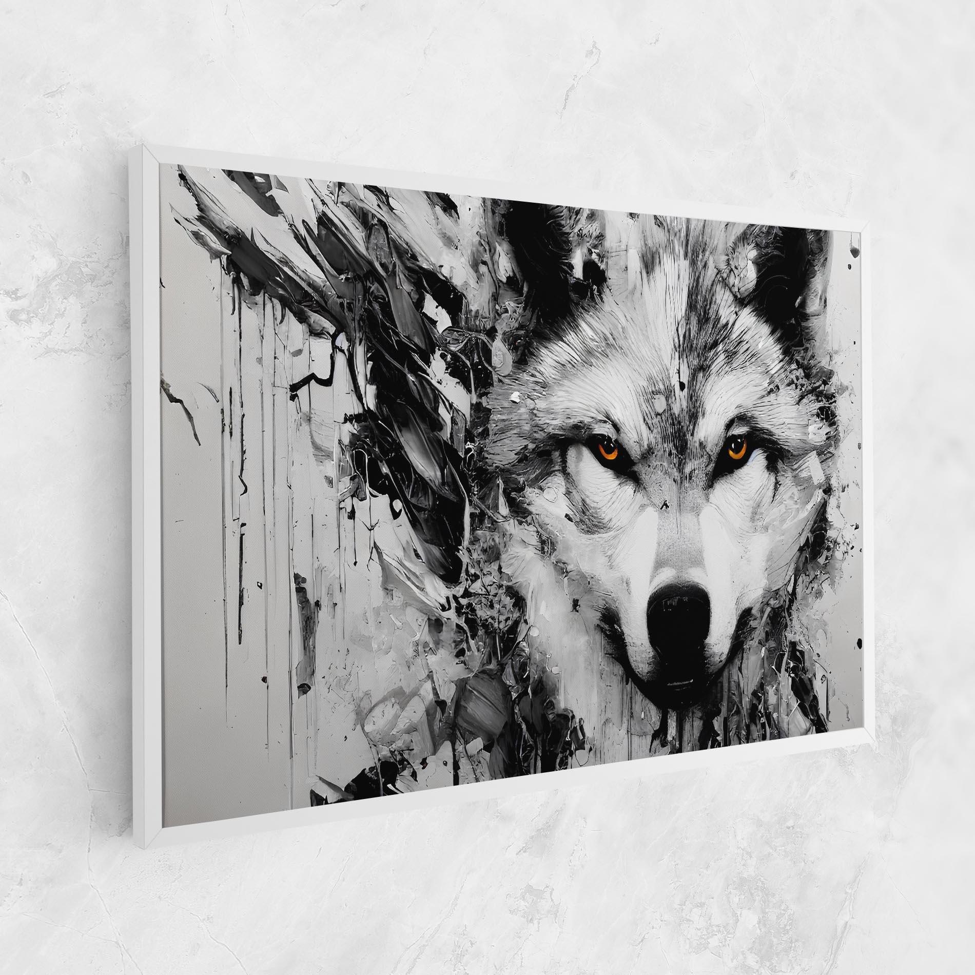 Vászonkép Grey Wolf Portrait mockup 1