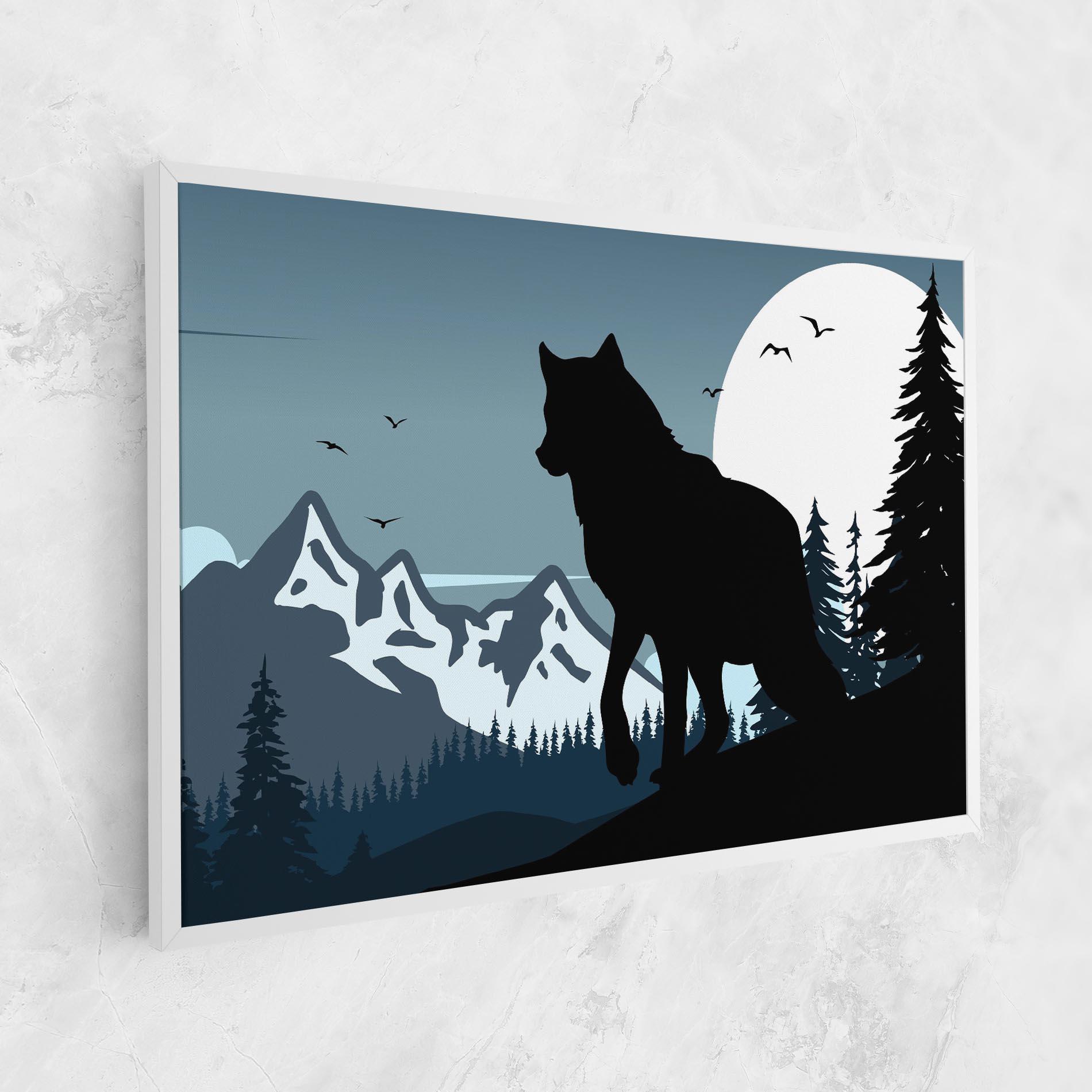 Vászonkép Hill Wolf mockup 1
