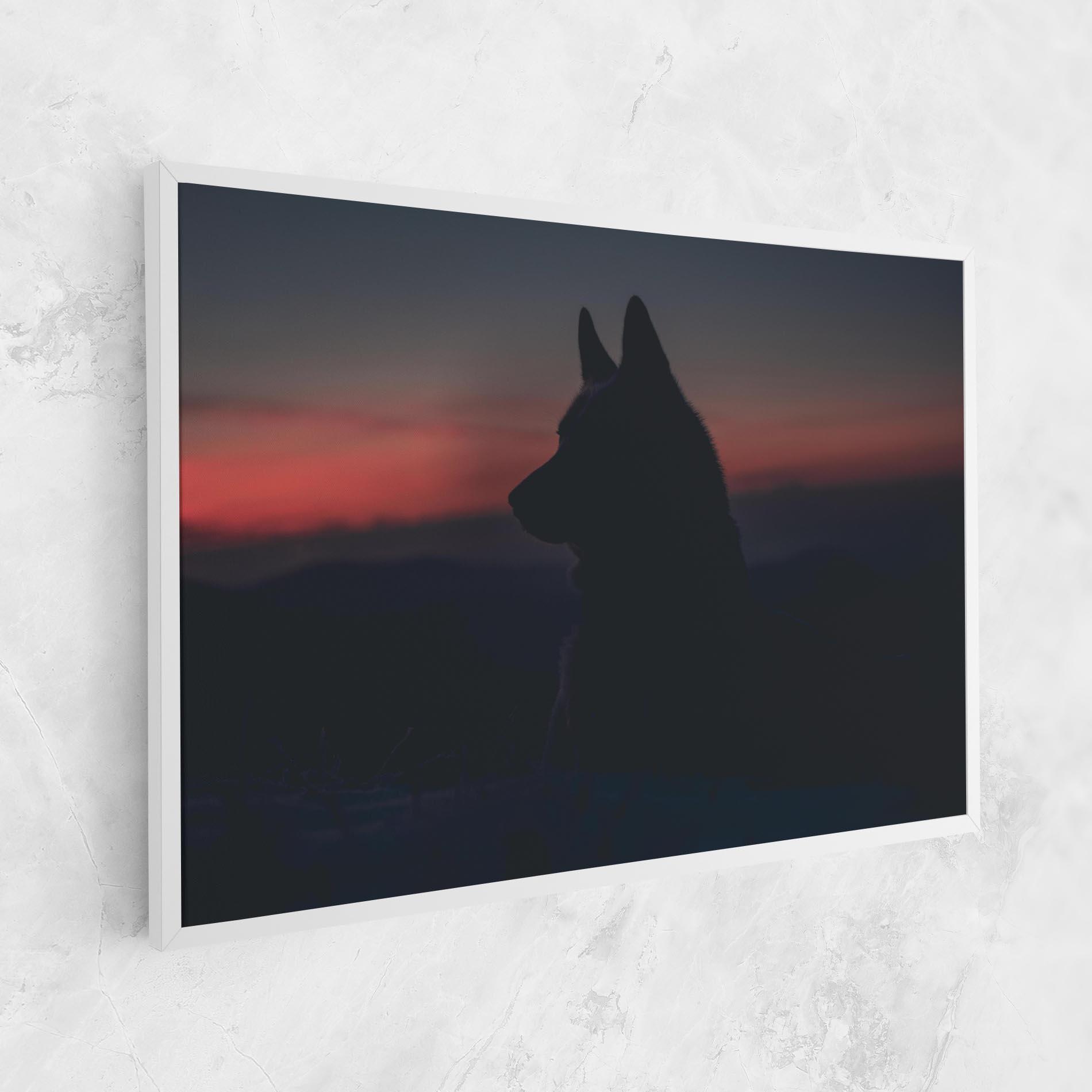 Vászonkép Wolf Shillouette mockup 1