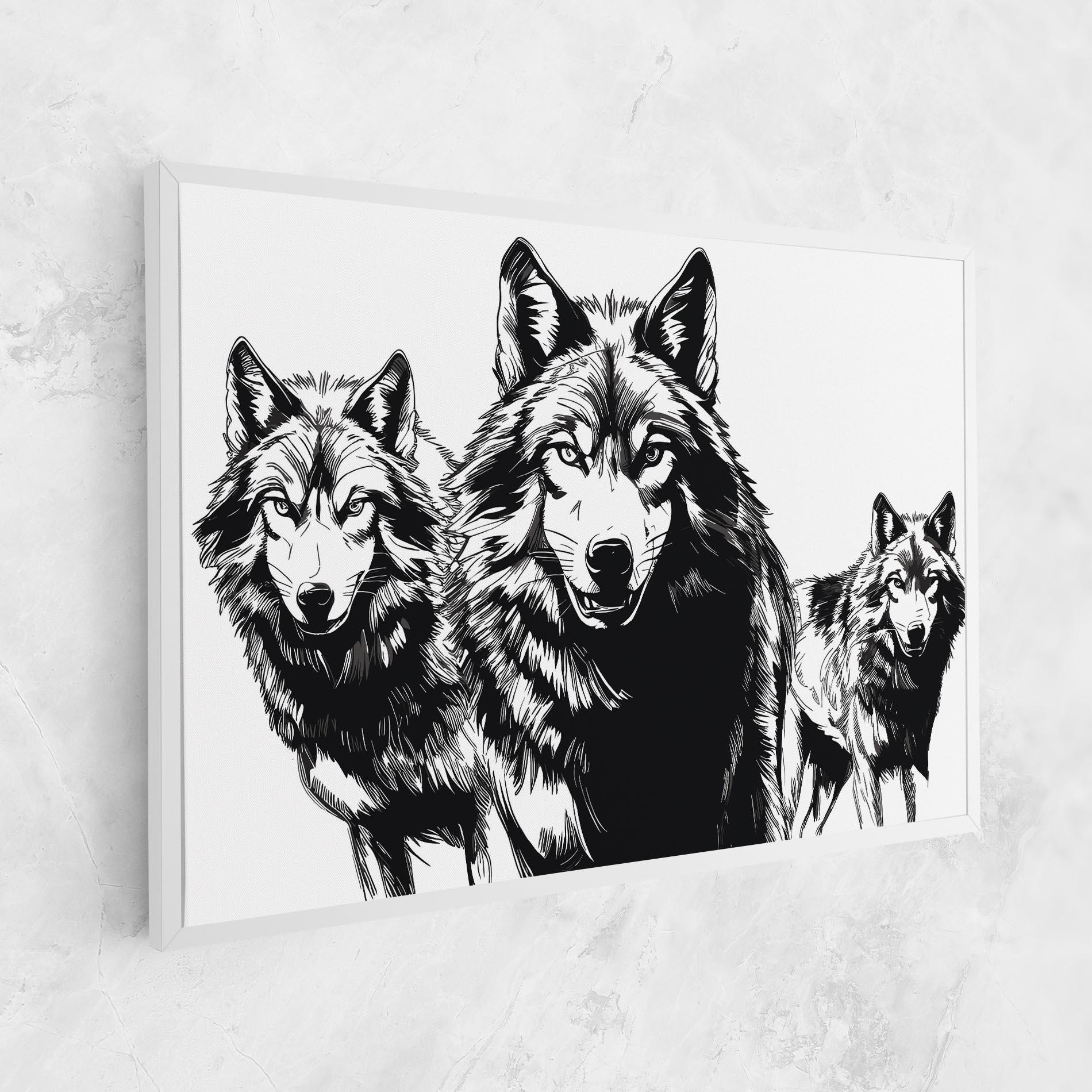 Vászonkép Wolves mockup 1