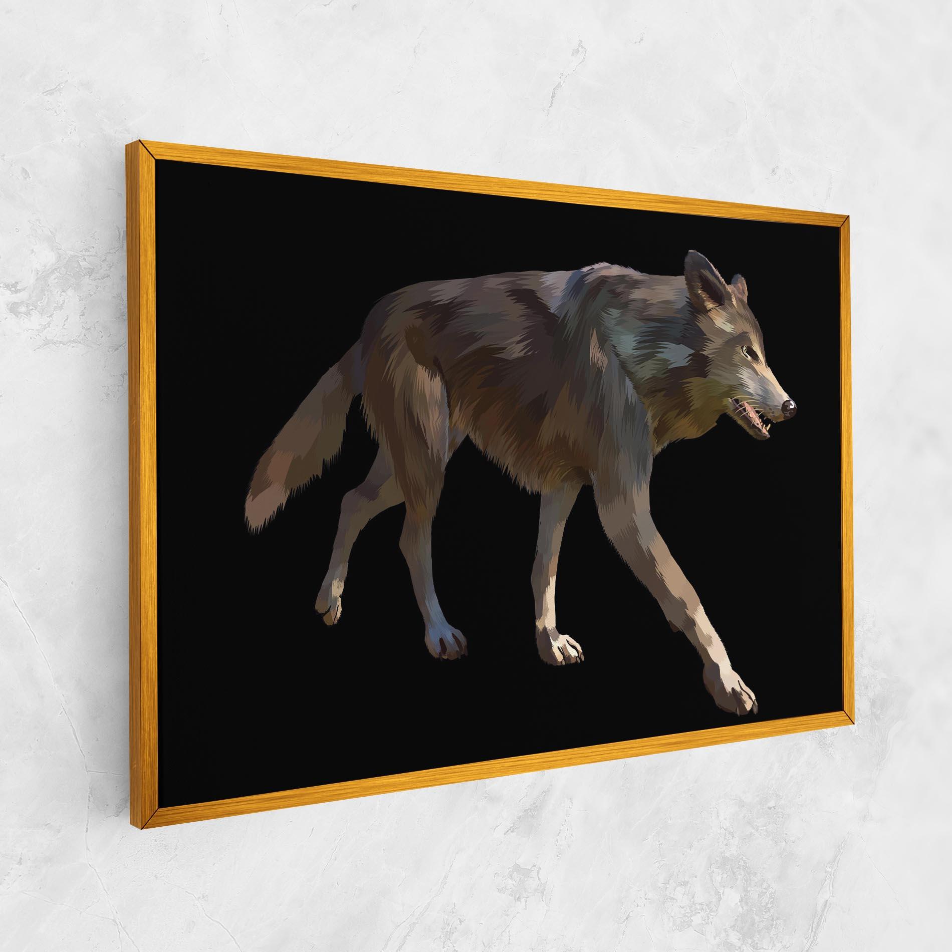 Vászonkép 3d Wolf mockup 1